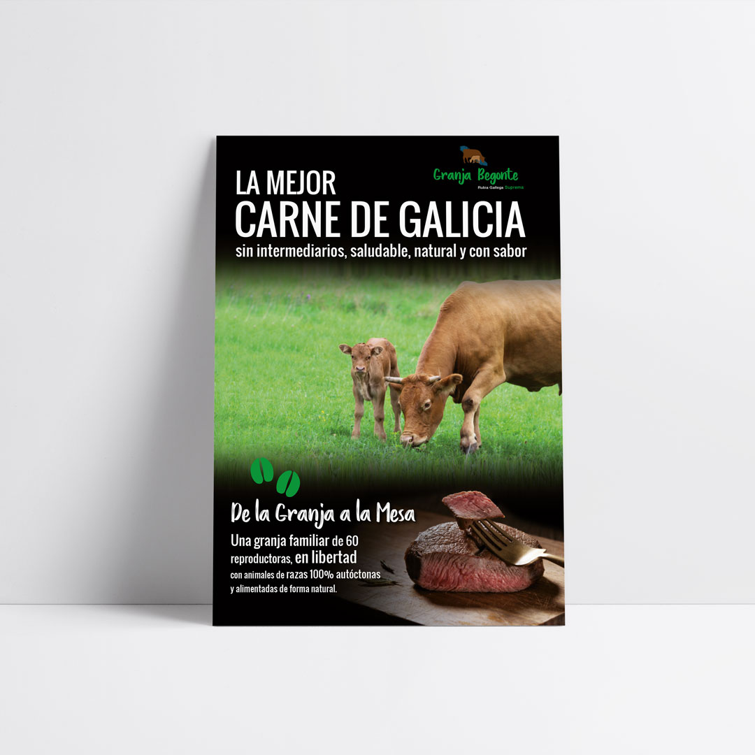 Diseño de Cartel para Granja Begonte - Agarimo Comunicación