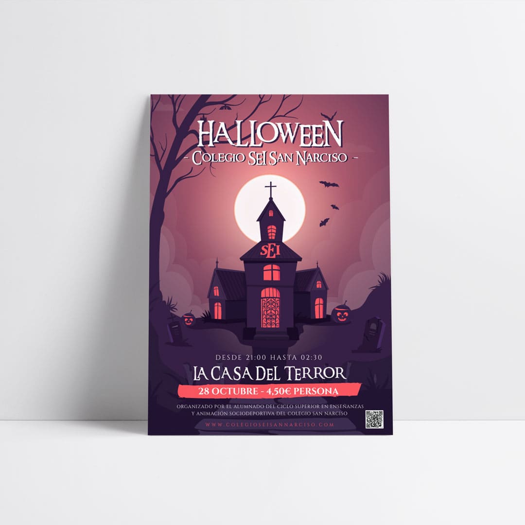 Diseño de cartel para Halloween SEI San Narciso - Agarimo Comunicación