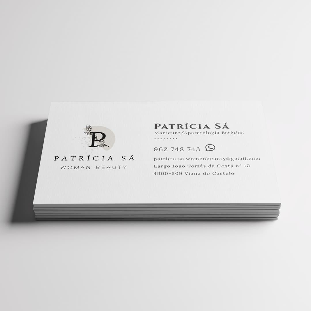 Diseño e impresión de tarjetas de visita para Patrícia Sá - Agarimo Comunicación