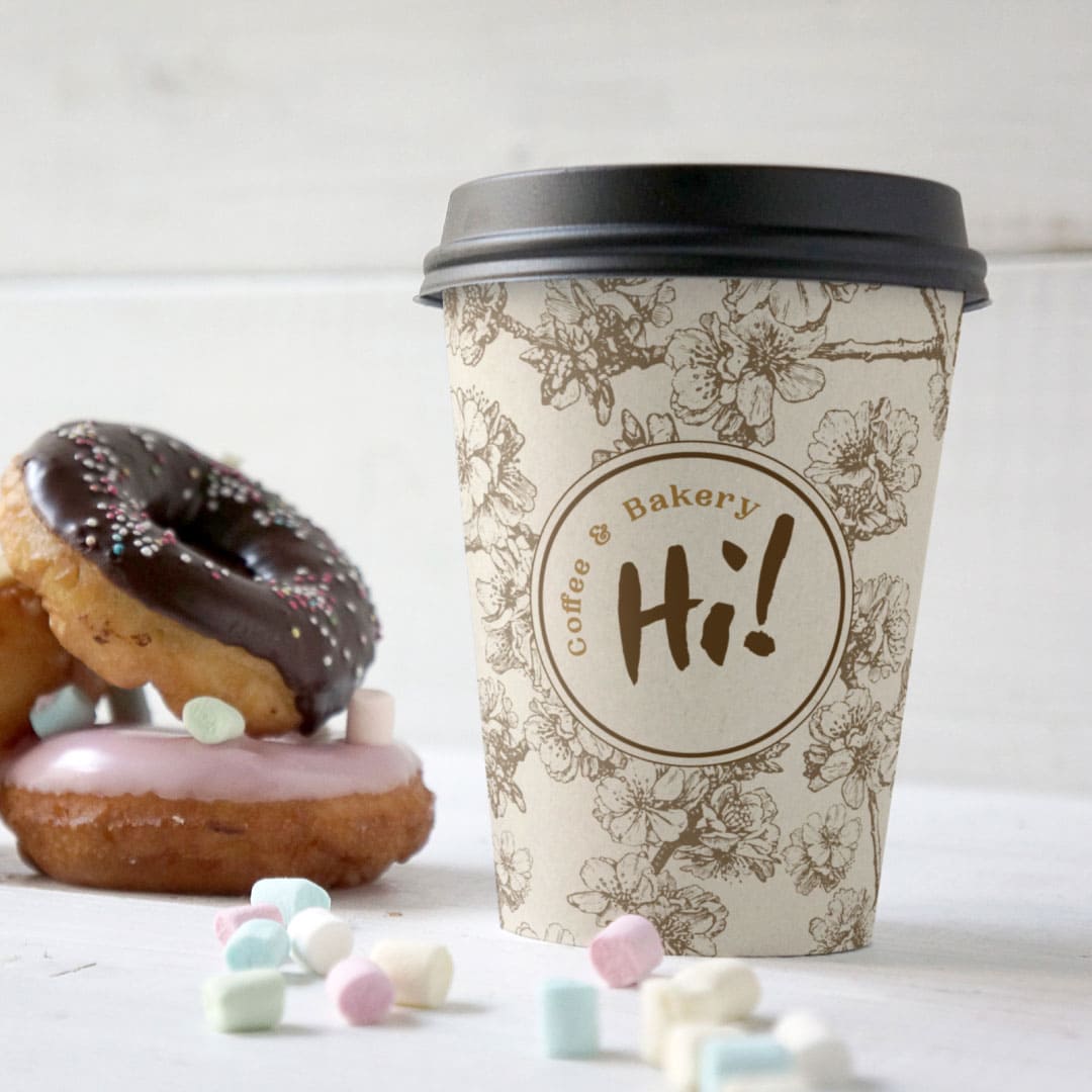 Diseño de logo para Hi! Coffee & Bakery - Agarimo Comunicación