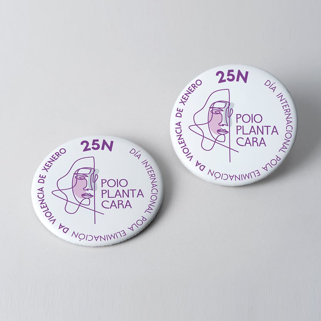 Diseño de logotipo para campaña Poio Planta Cara 25N - Agarimo Comunicación