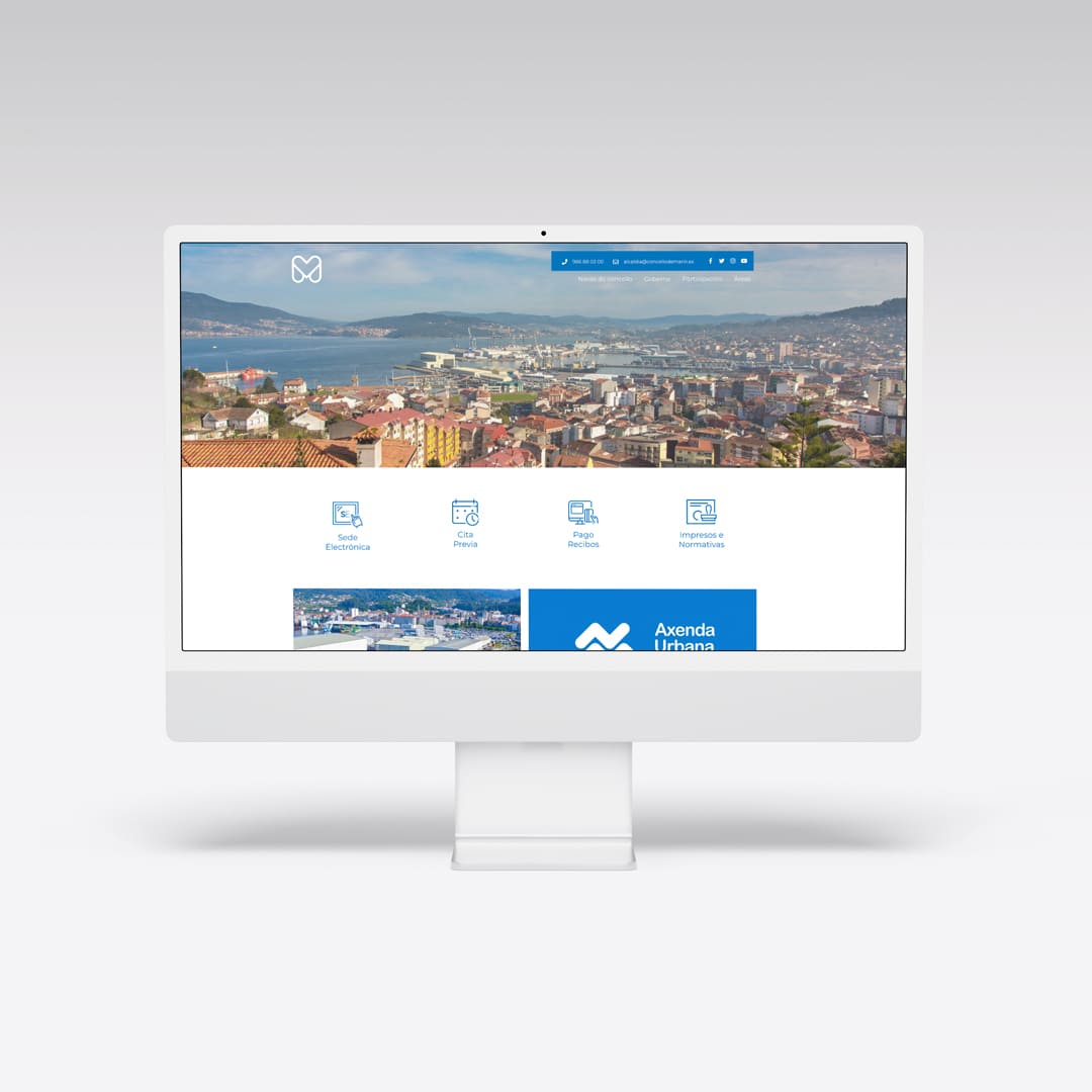 Diseño de nueva página web para el Concello de Marín - Agarimo Comunicación