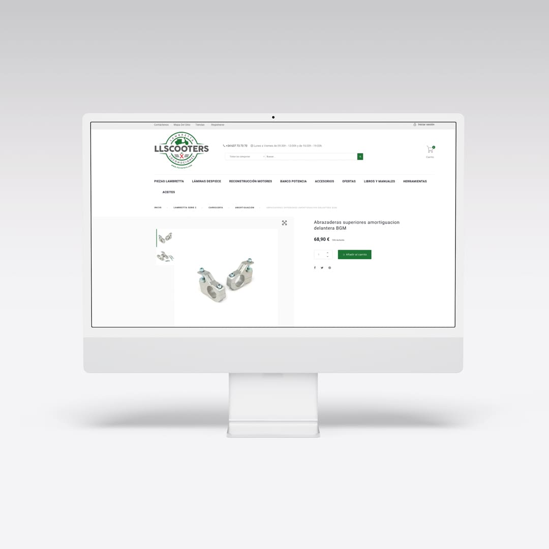Diseño web para LLScooters - Agarimo Comunicación