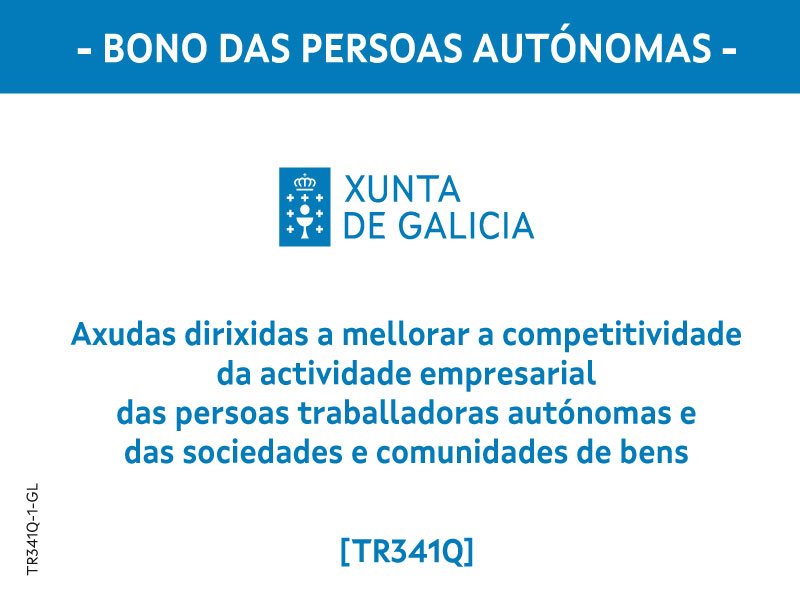 Cartel bono autónomo Ayudas y Subvenciones concedidas a Agarimo Comunicación