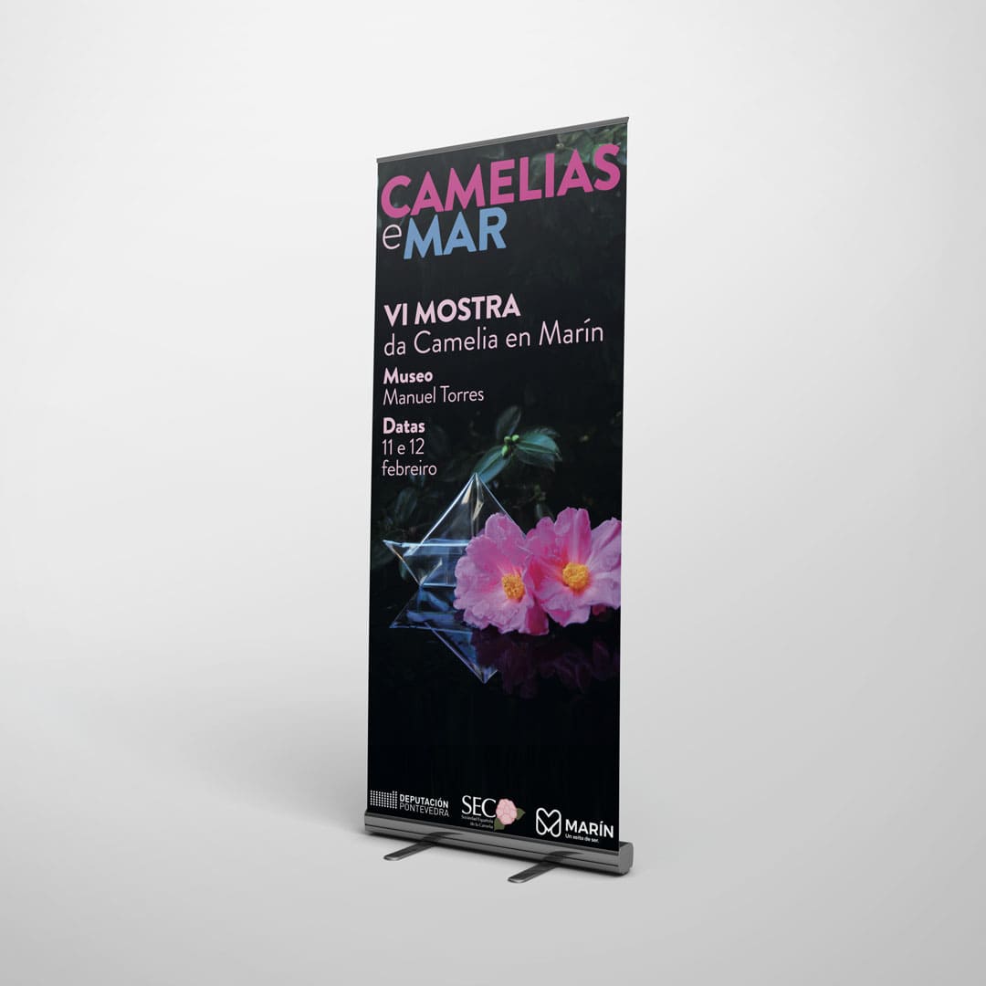 Diseño e impresión de cartelería para Camelias e Mar - Agarimo Comunicación