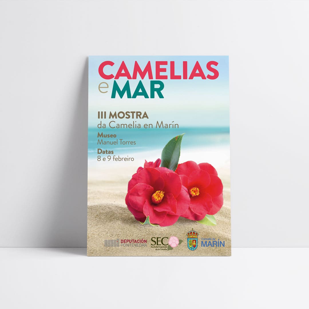 Diseño e impresión de carteles para Camelias e Mar - Agarimo Comunicación