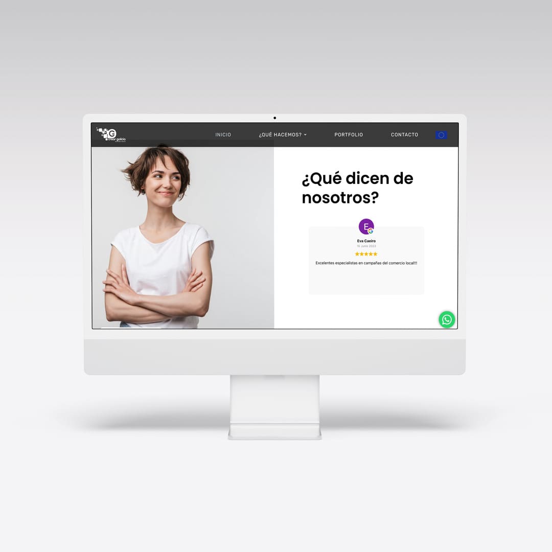 Diseño web para la agencia Crear Galicia - Agarimo Comunicación