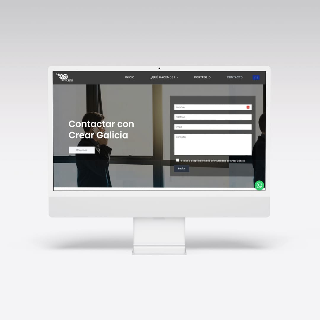 Diseño web para la agencia Crear Galicia - Agarimo Comunicación