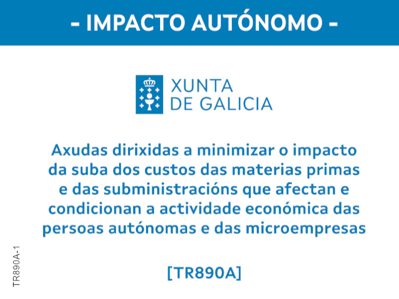 Cartel Impacto autónomo Ayudas y Subvenciones concedidas a Agarimo Comunicación