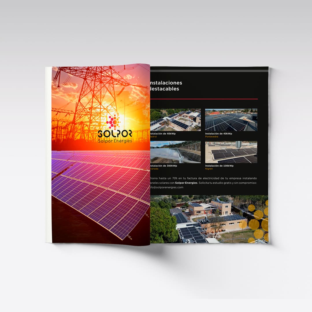 Diseño de presentación de empresa para Solpor Energies - Agarimo Comunicación