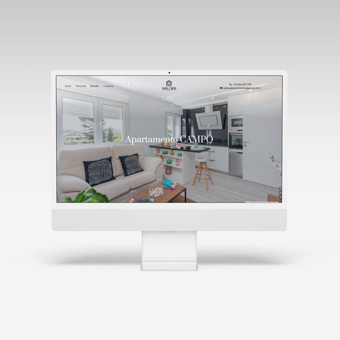 Diseño de página web para Salnés Apartamentos - Agarimo Comunicación