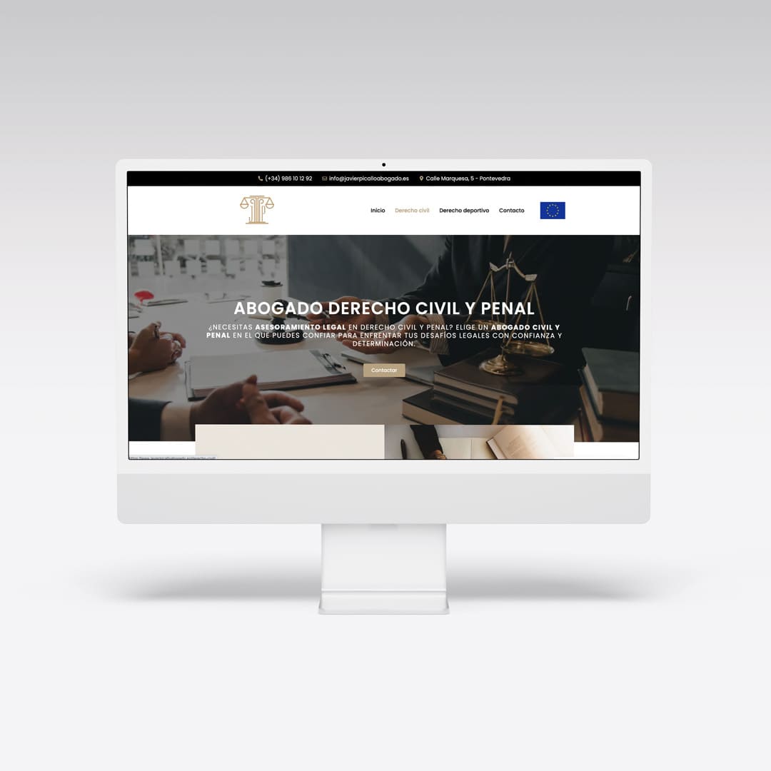 Creación web para Javier Picallo Abogado - Agarimo Comunicación