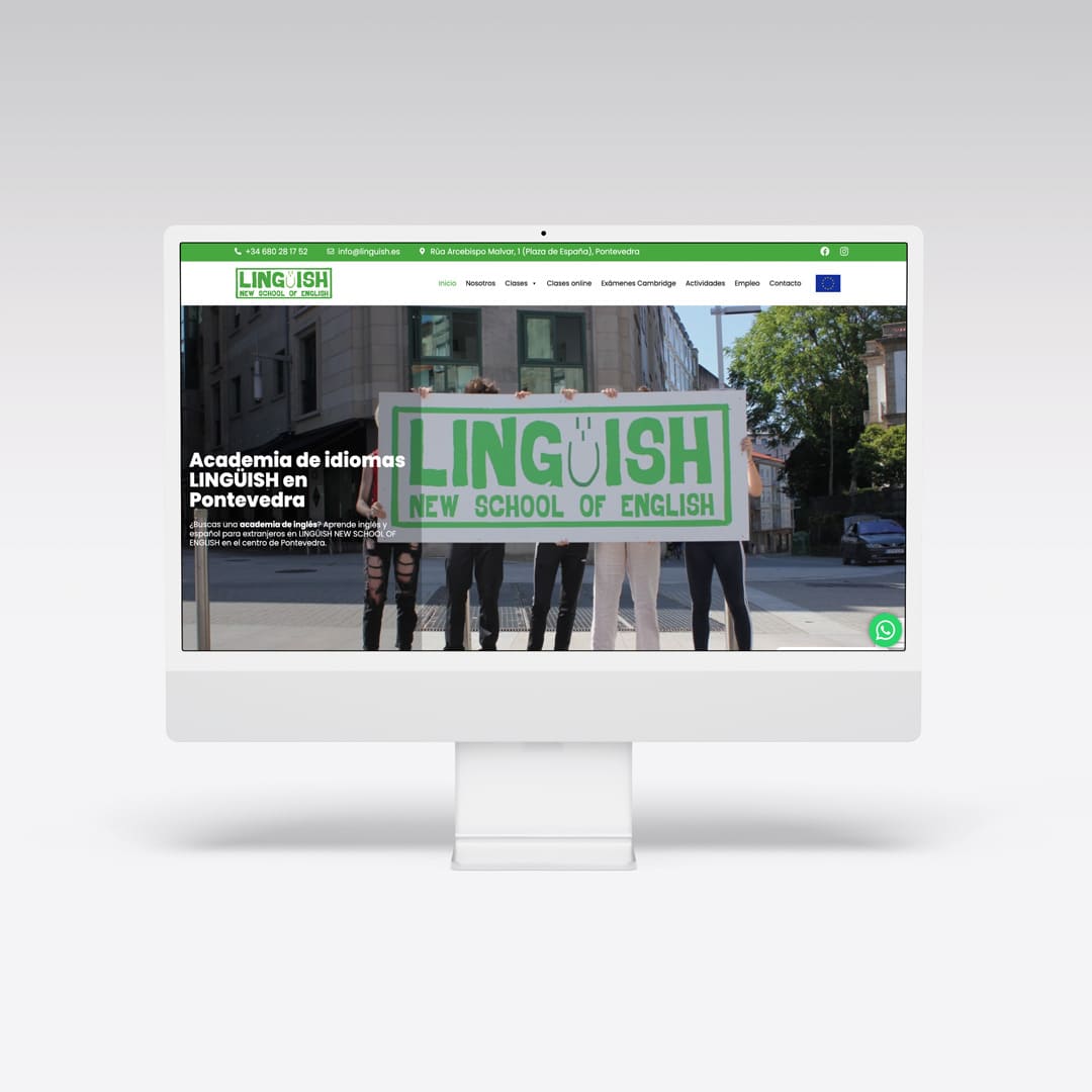 Creación web para Lingüish - Agarimo Comunicación