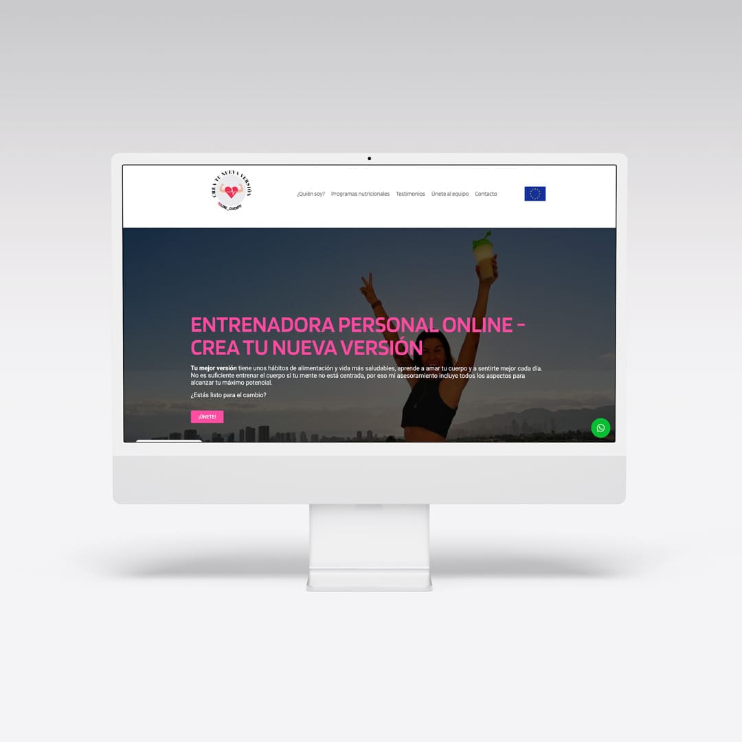 Diseño web para Crea Tu Nueva Versión - Agarimo Comunicación