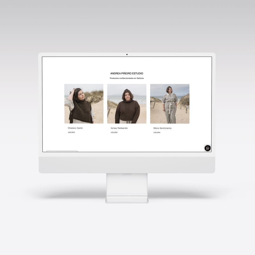 Diseño web para Andrea Piñeiro - Agarimo Comunicación
