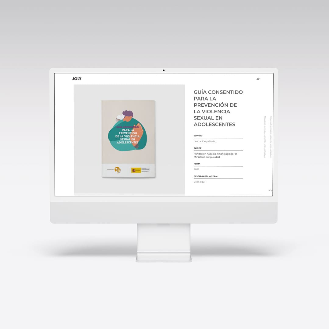 Diseño web para Joly Lustra - Agarimo Comunicación