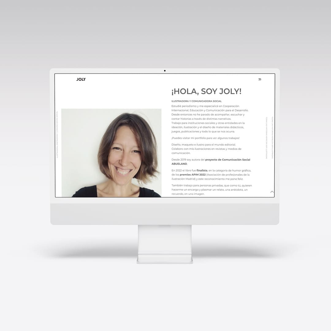 Diseño web para Joly Lustra - Agarimo Comunicación