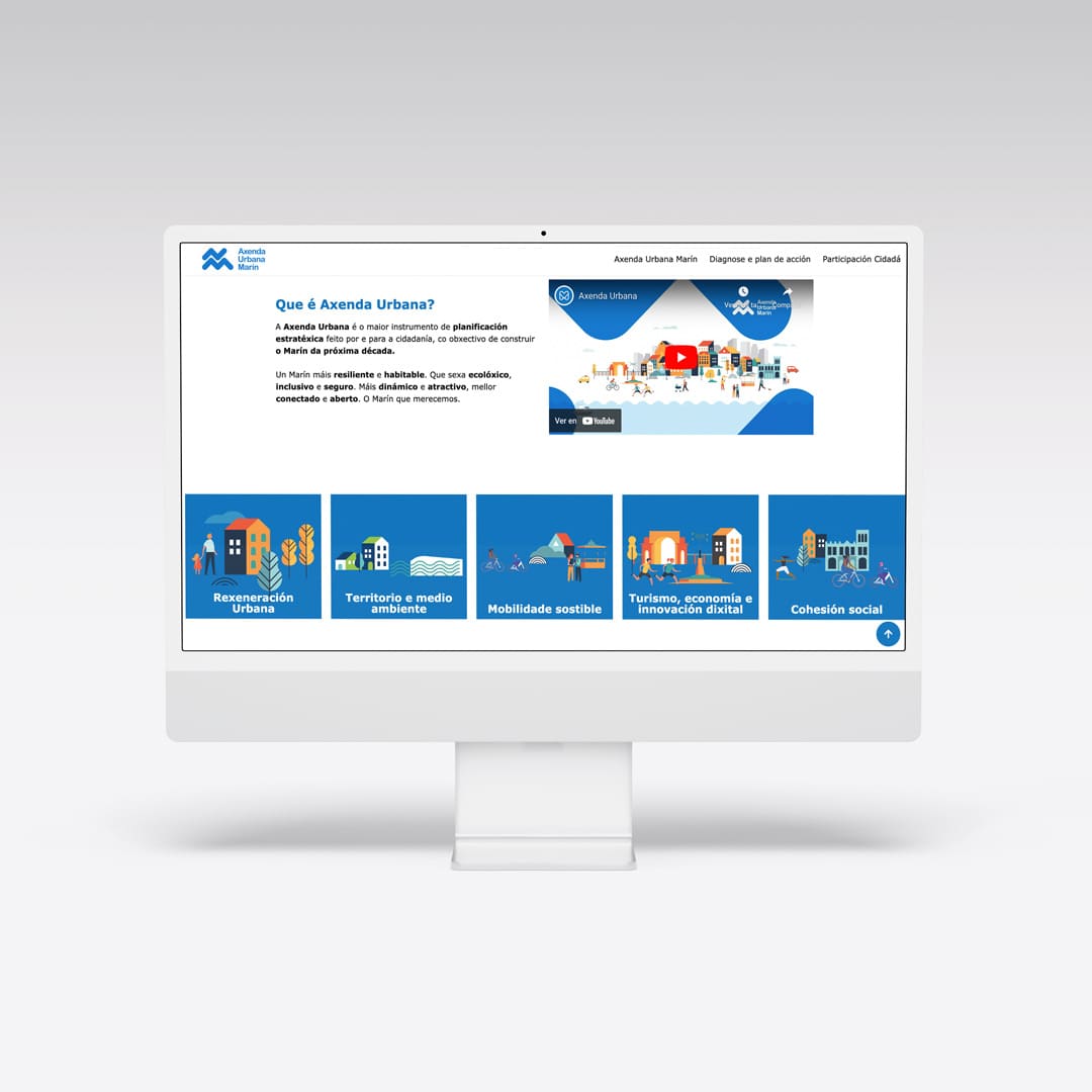 Diseño web de la Axenda Urbana de Marín - Agarimo Comunicación