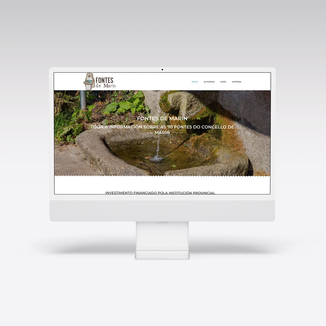 Diseño web para Fontes de Marín - Agarimo Comunicación