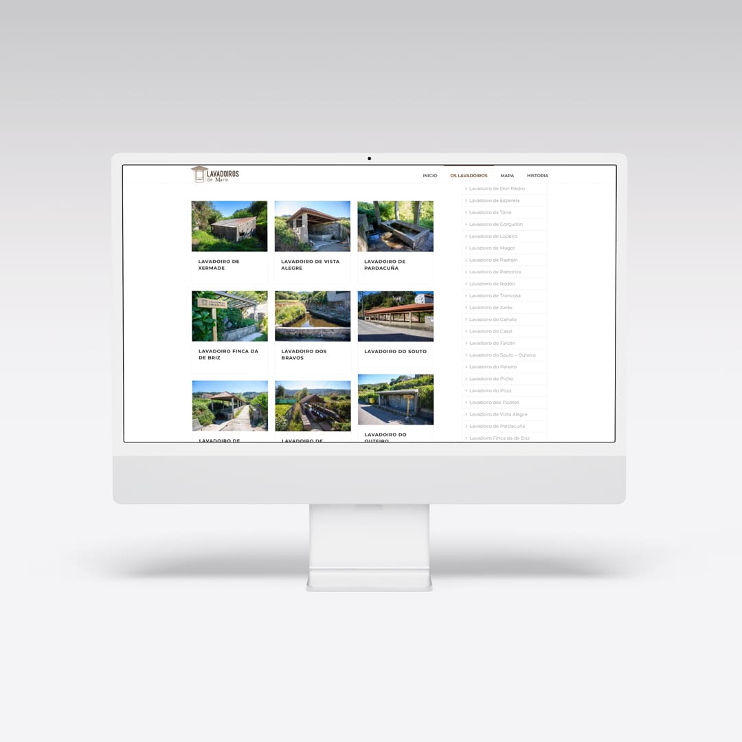 Diseño web para Lavadoiros de Marín - Agarimo Comunicación