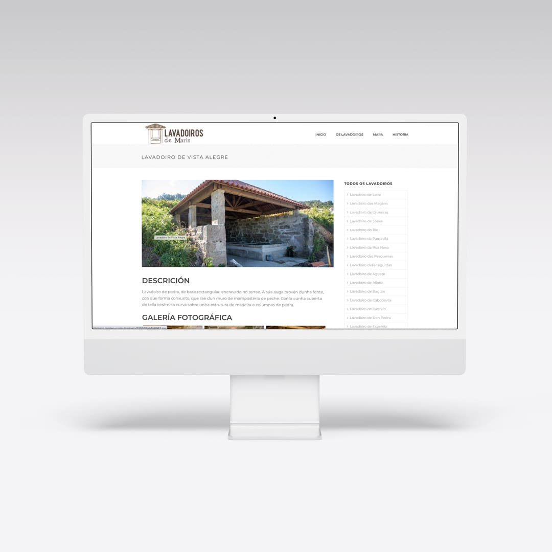 Diseño web para Lavadoiros de Marín - Agarimo Comunicación