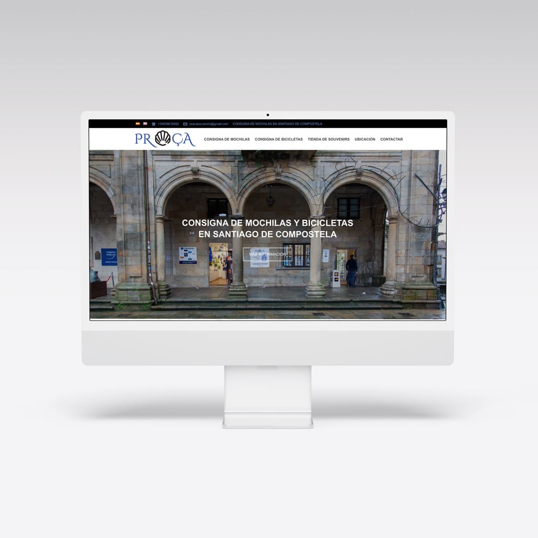 Web para Praça Souvenirs - Agarimo Comunicación