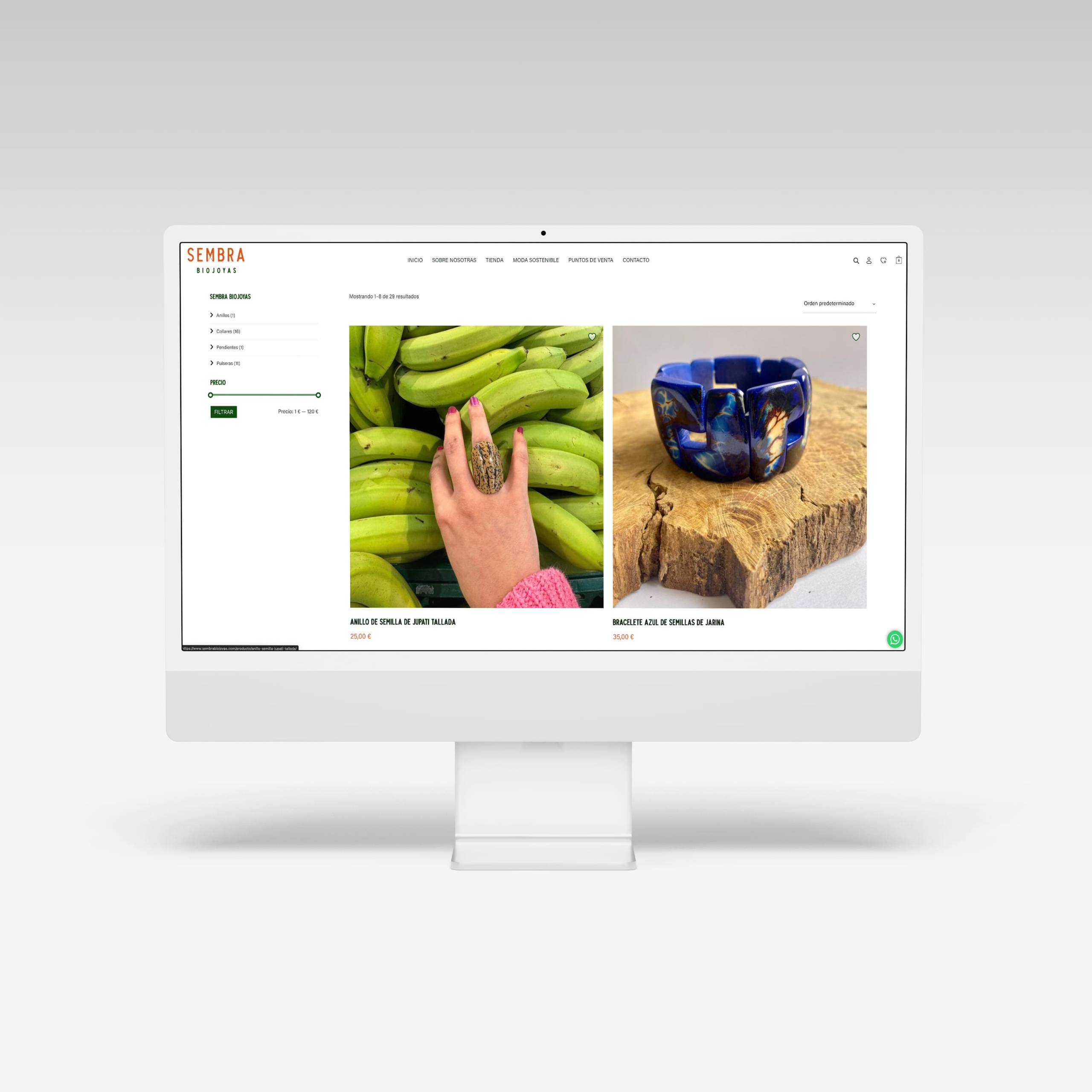 Ecommerce para Sembra Biojoyas – Agarimo Comunicación Ecommerce para Sembra Biojoyas - Agarimo Comunicación
