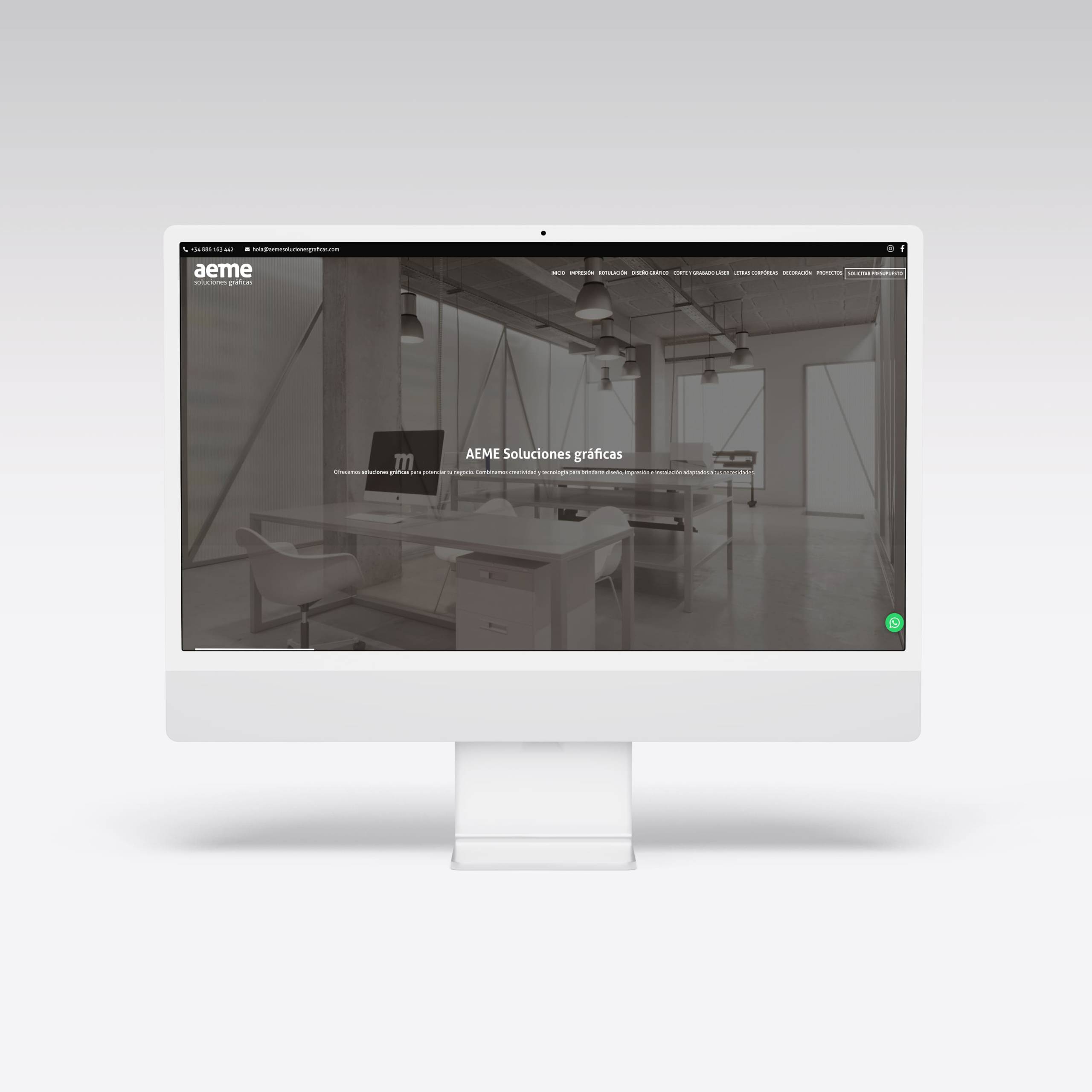 Web para AEME Soluciones Gráficas - Agarimo Comunicación