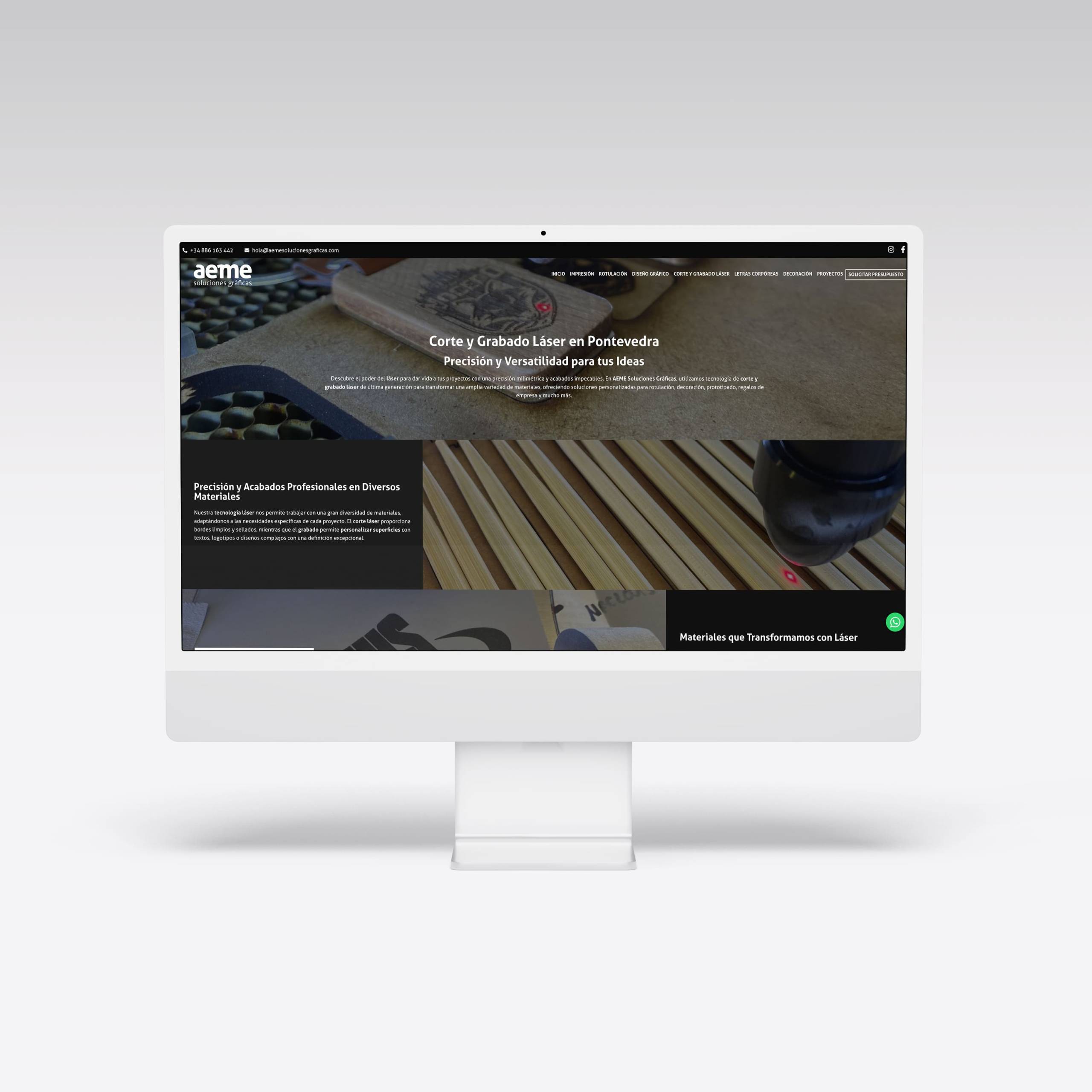 Web para AEME Soluciones Gráficas – Agarimo Comunicación Web para AEME Soluciones Gráficas - Agarimo Comunicación
