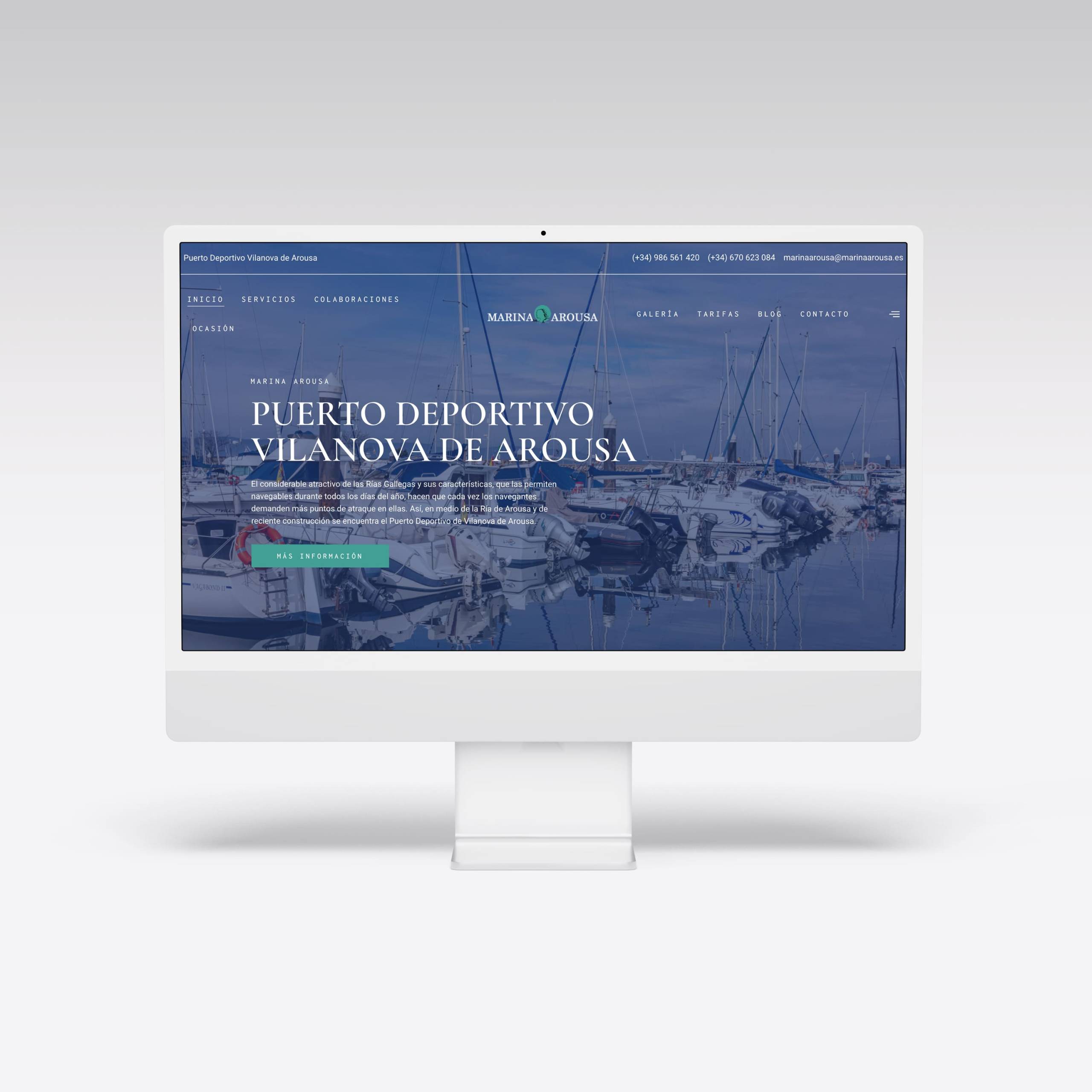 Web para Marina Arousa – Agarimo Comunicación Web para Marina Arousa - Agarimo Comunicación