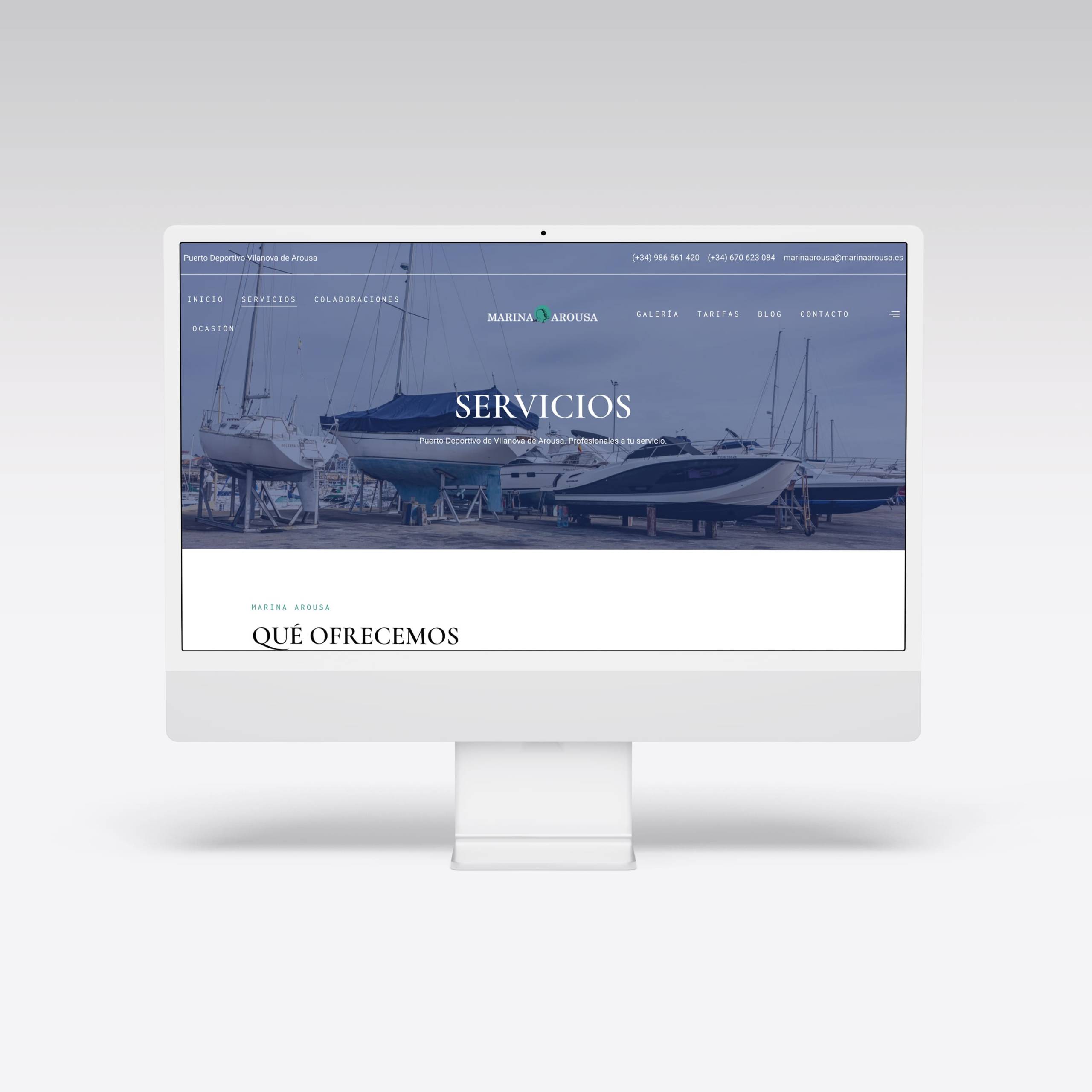 Web para Marina Arousa – Agarimo Comunicación Web para Marina Arousa - Agarimo Comunicación