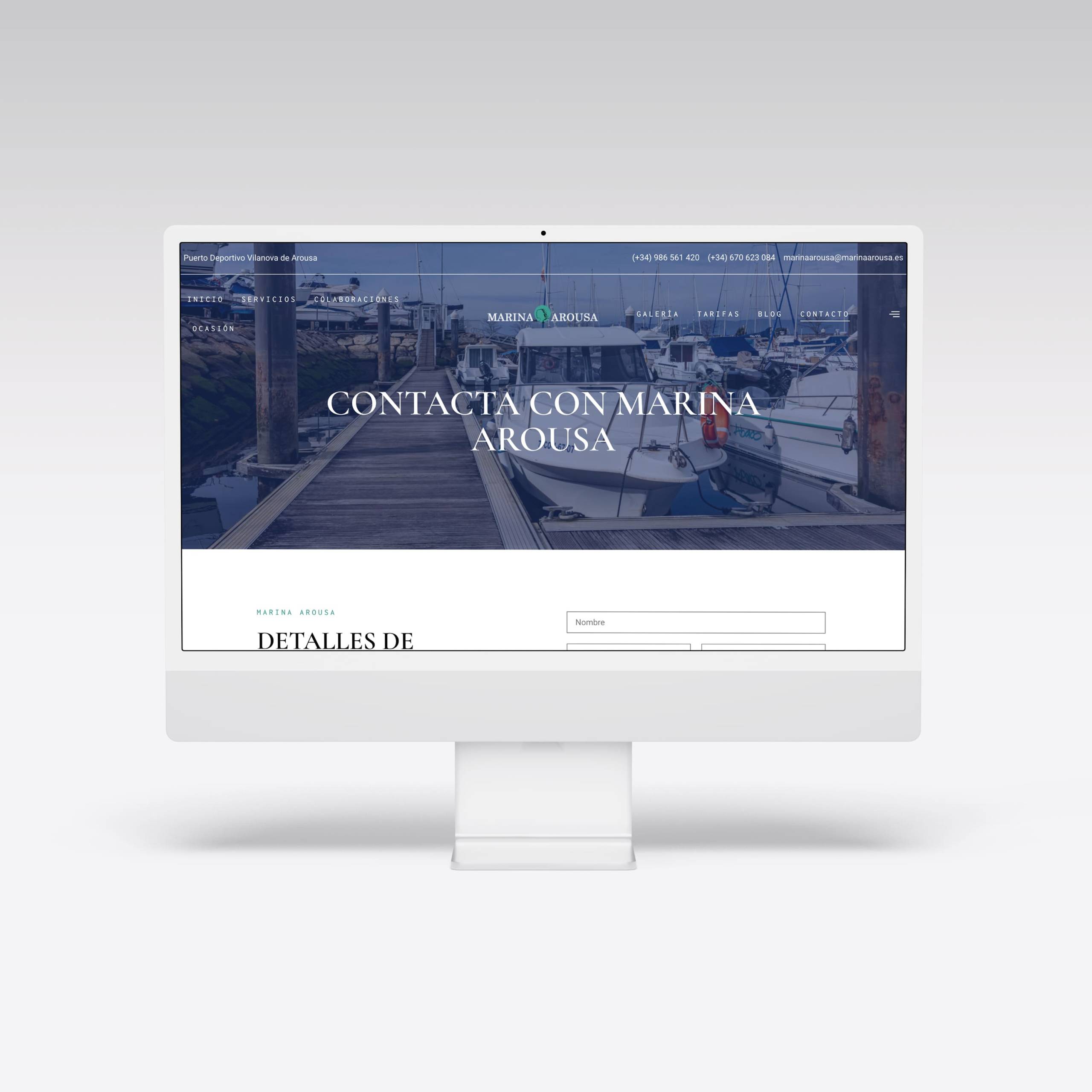 Web para Marina Arousa – Agarimo Comunicación Web para Marina Arousa - Agarimo Comunicación