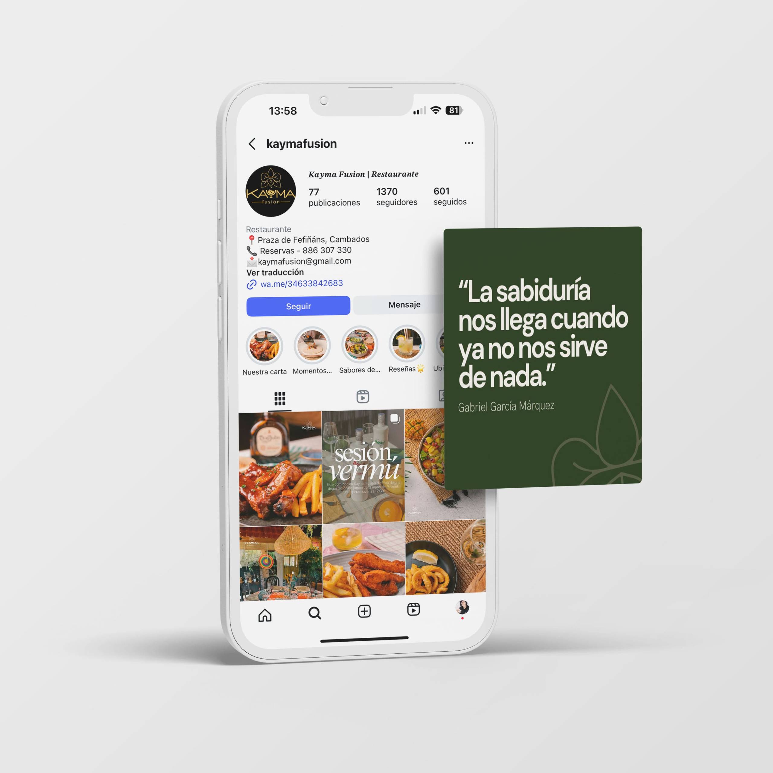 Community Manager para Kayma Fusión - Agarimo Comunicación