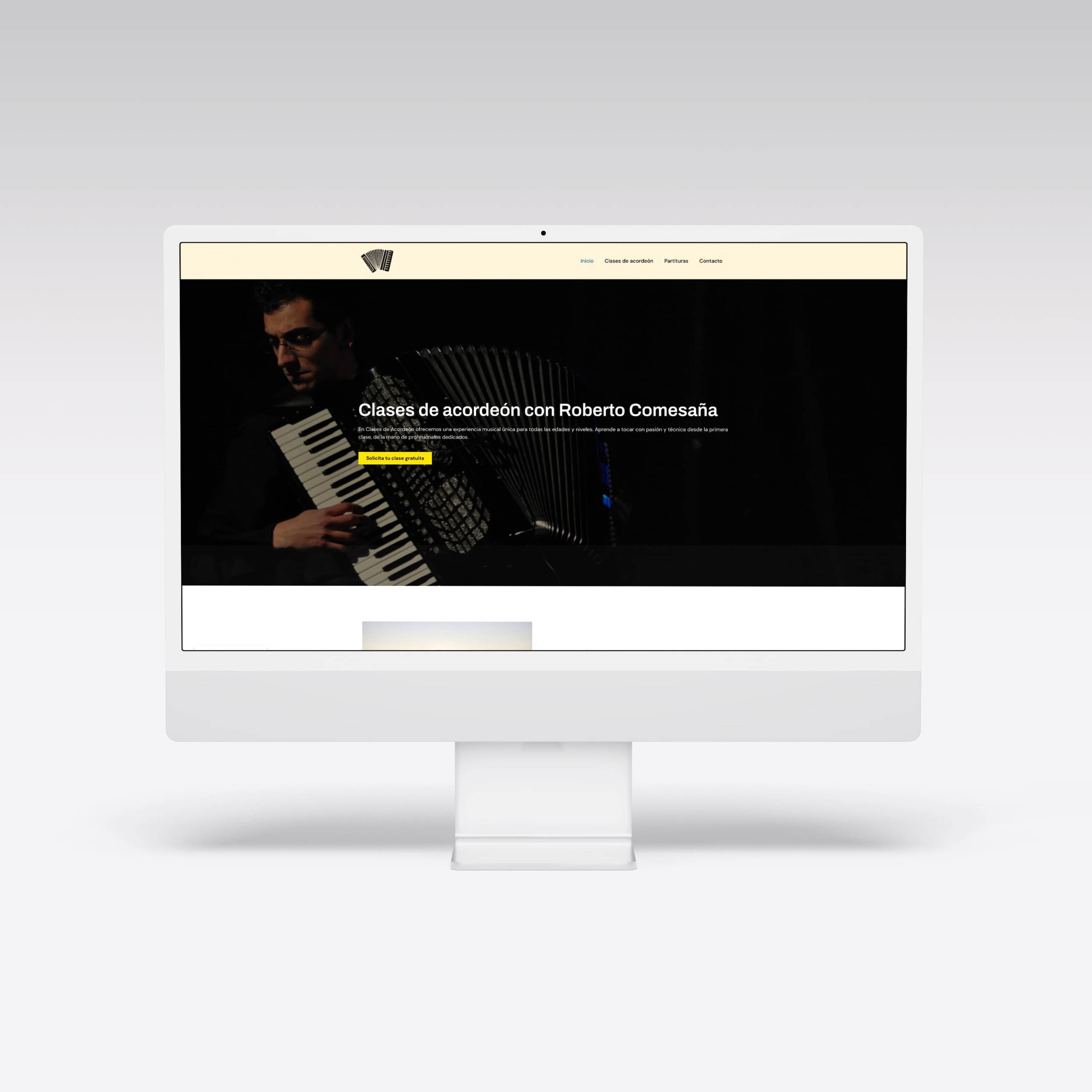 Web para Clases de Acordeón - Agarimo Comunicación
