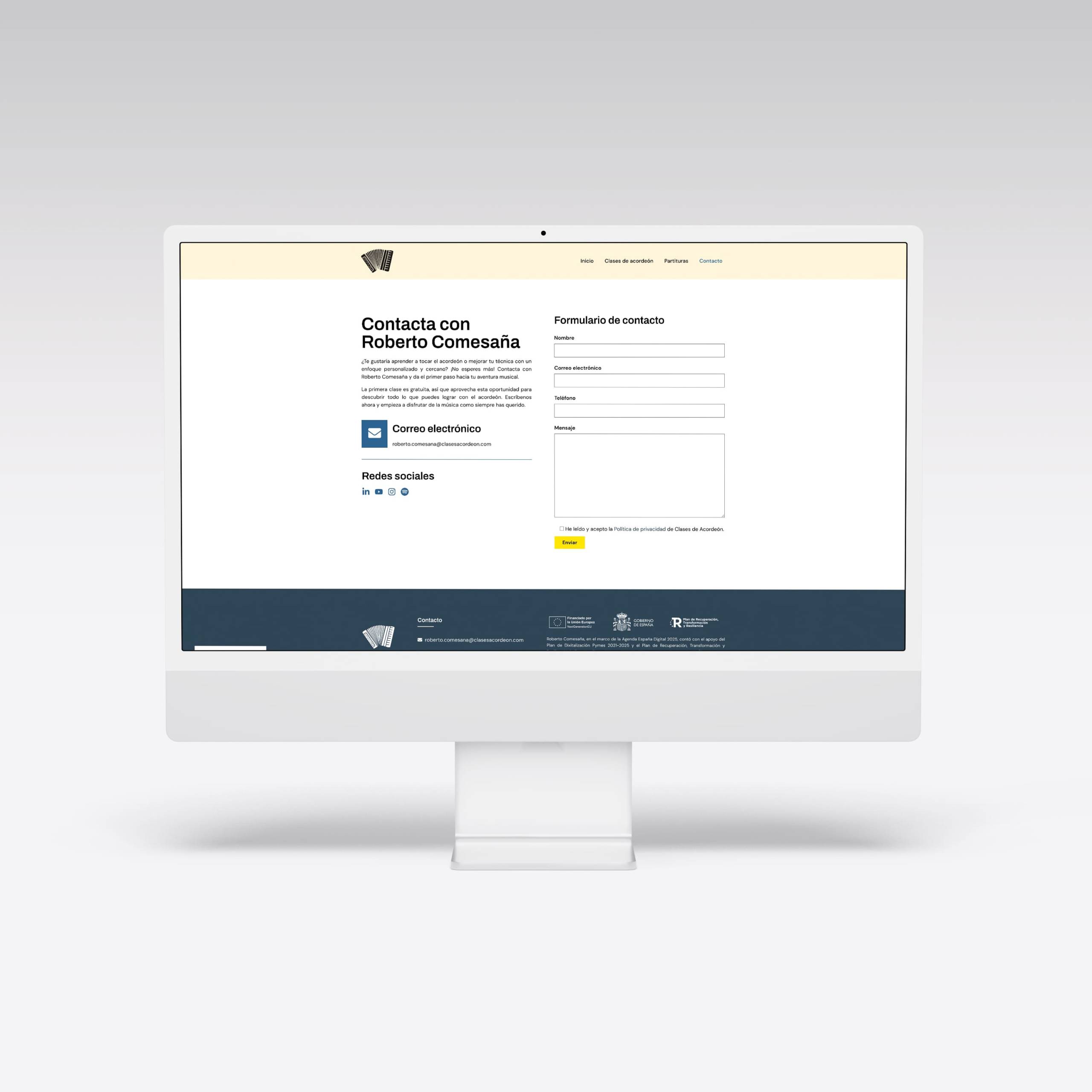 Web para Clases de Acordeón – Agarimo Comunicación Web para Clases de Acordeón - Agarimo Comunicación