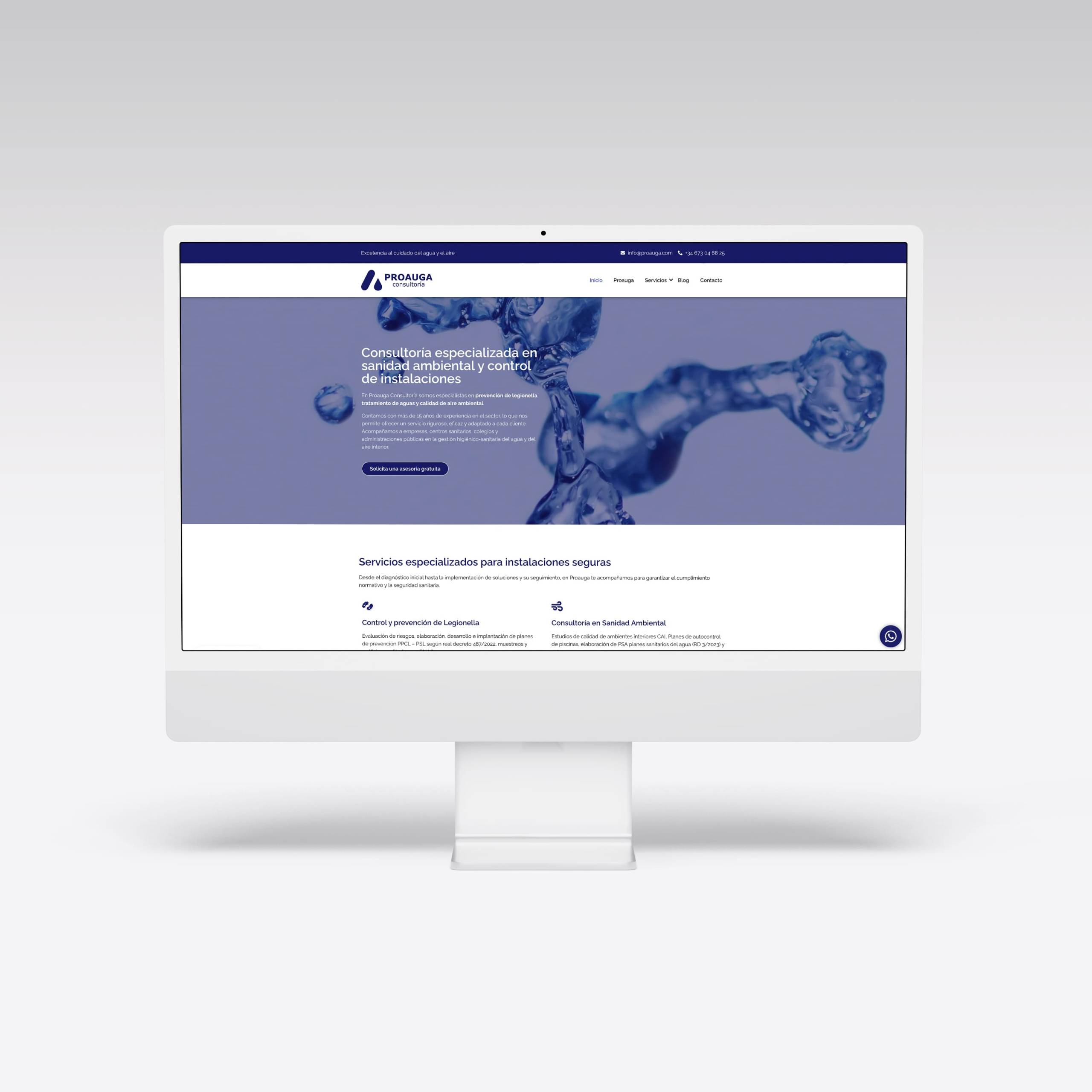 Web para Proauga - Agarimo Comunicación