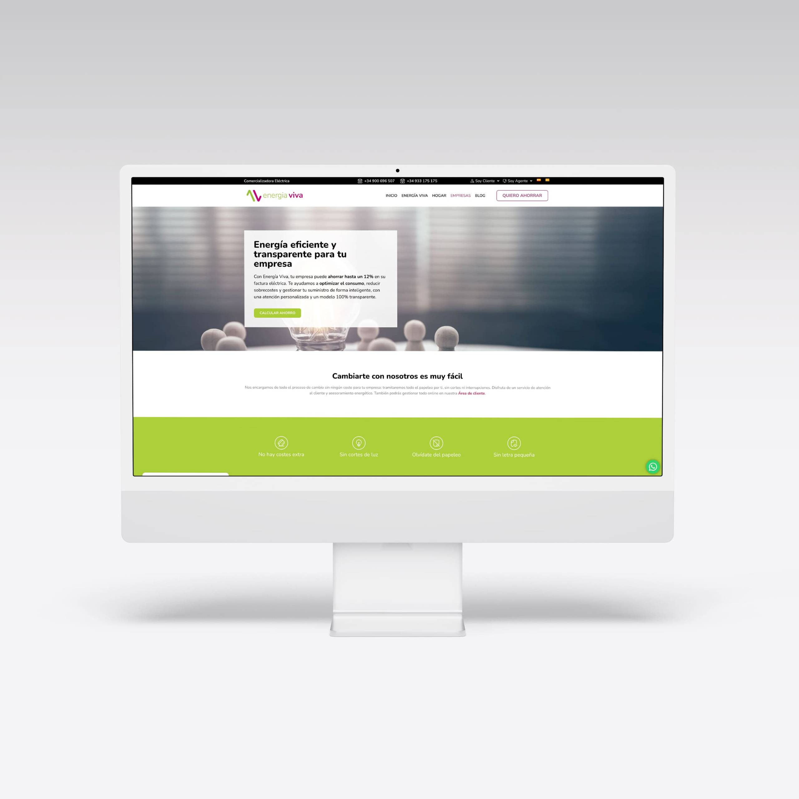 Web para Energía Viva - Agarimo Comunicación