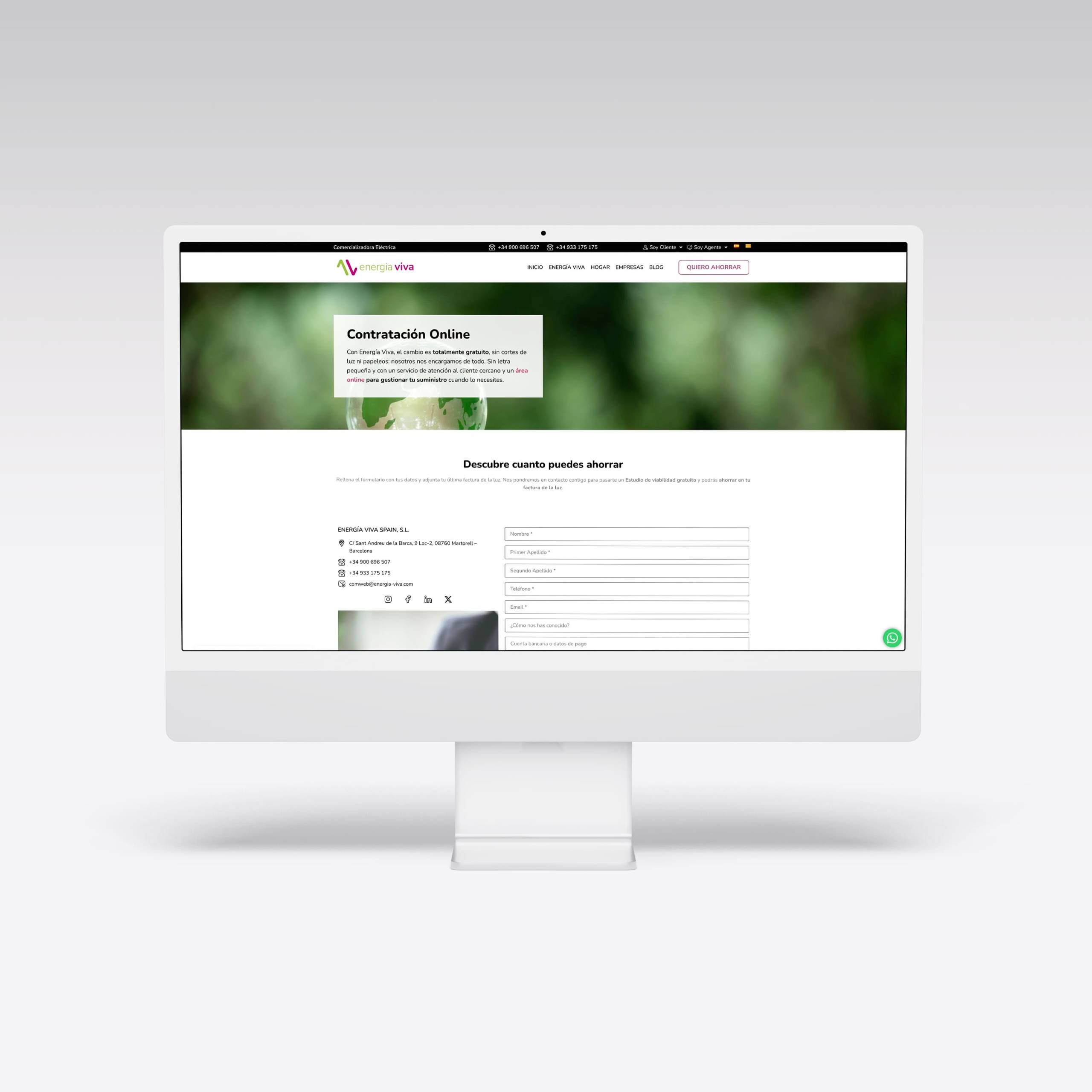 Web para Energía Viva – Agarimo Comunicación Web para Energía Viva - Agarimo Comunicación