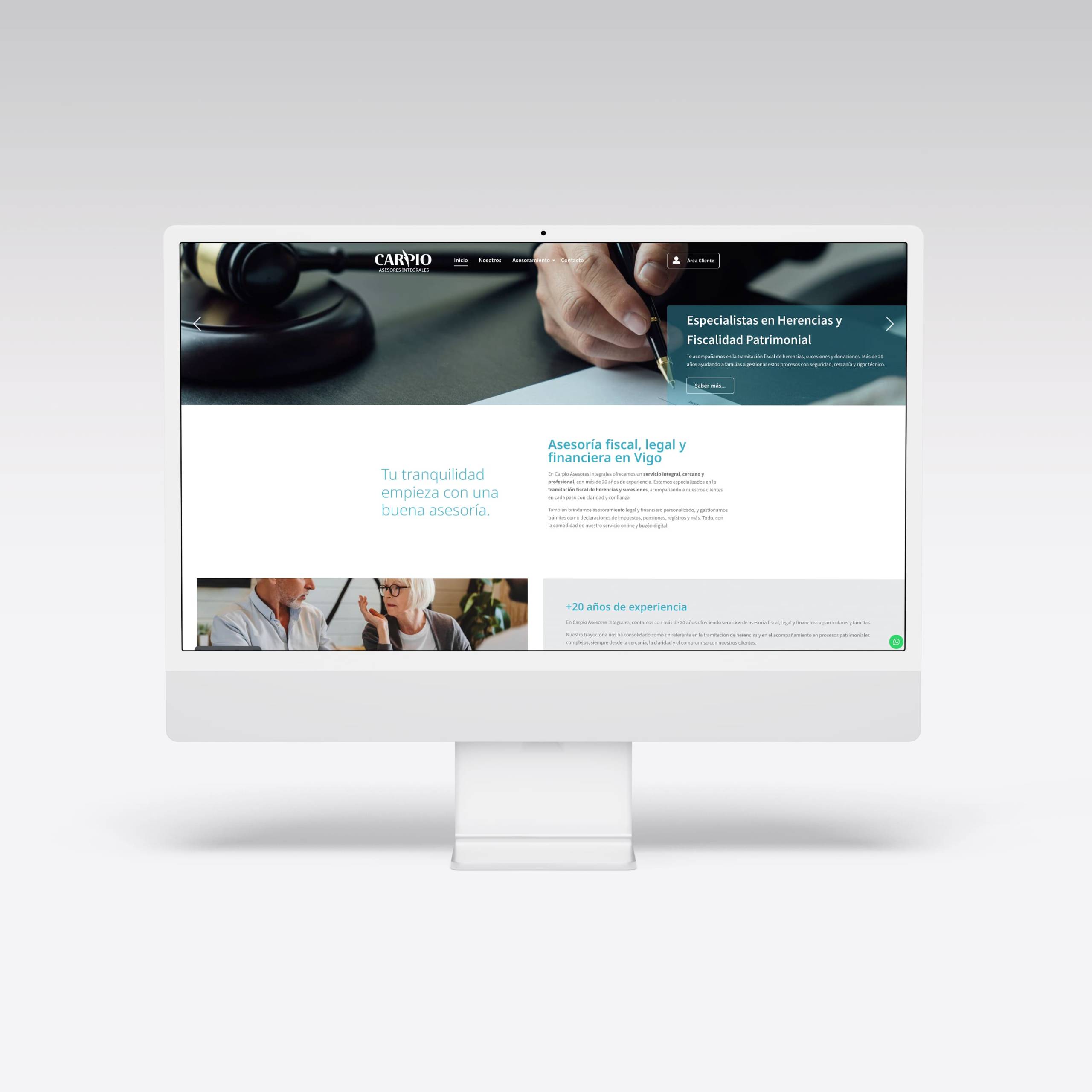 Web para Carpio Asesores - Agarimo Comunicación