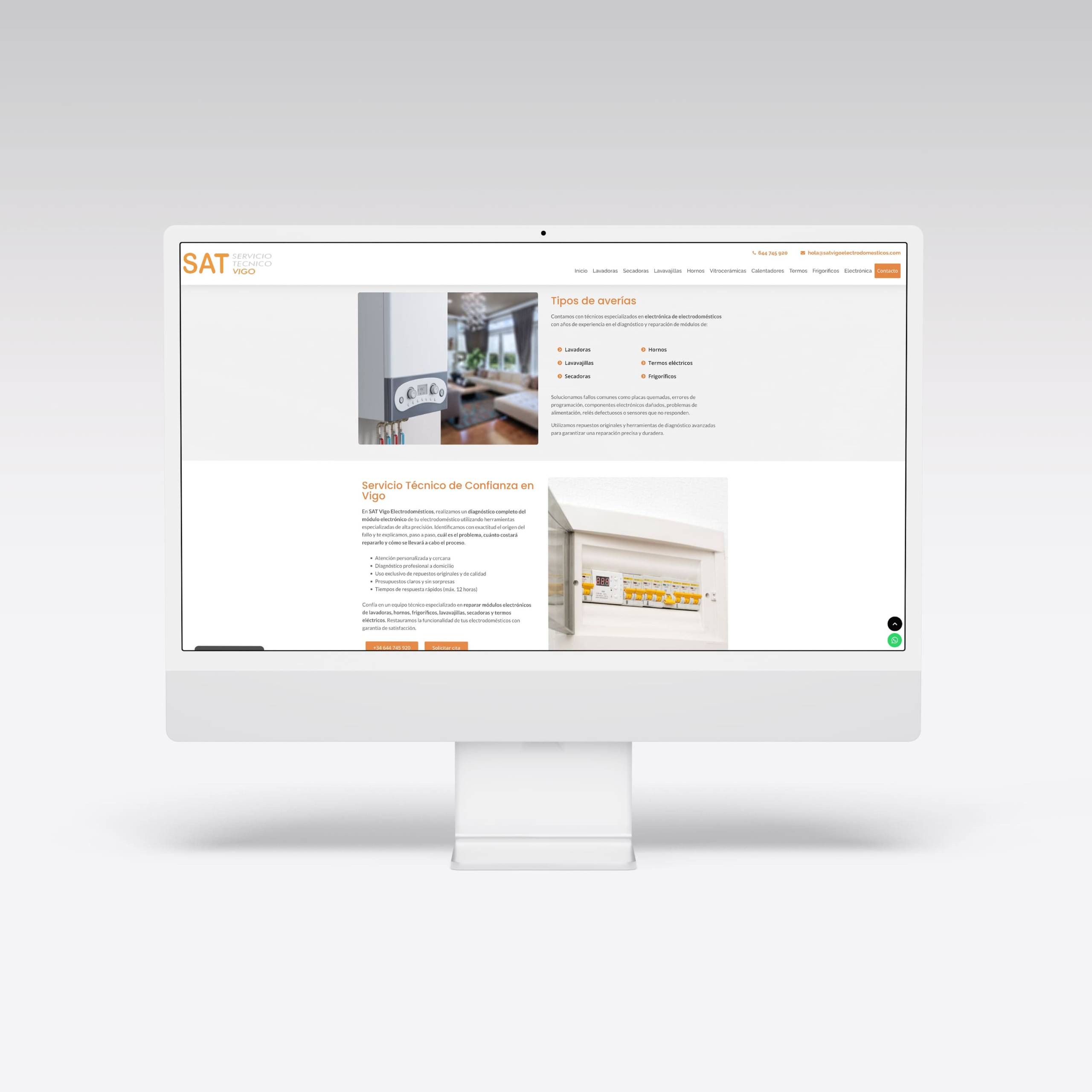 Web para SAT Vigo Electrodomésticos – Agarimo Comunicación Web para SAT Vigo Electrodomésticos - Agarimo Comunicación