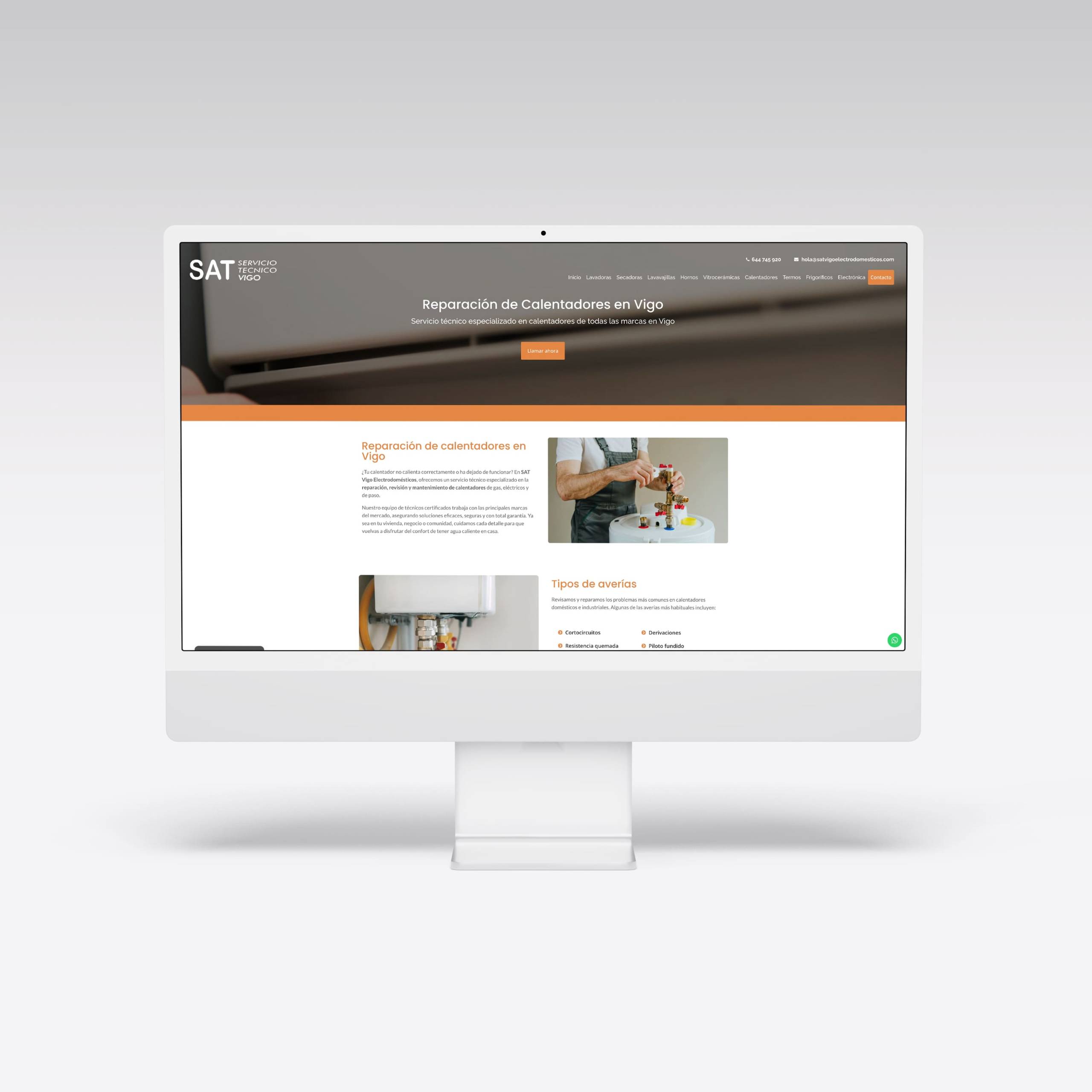 Web para SAT Vigo Electrodomésticos – Agarimo Comunicación Web para SAT Vigo Electrodomésticos - Agarimo Comunicación