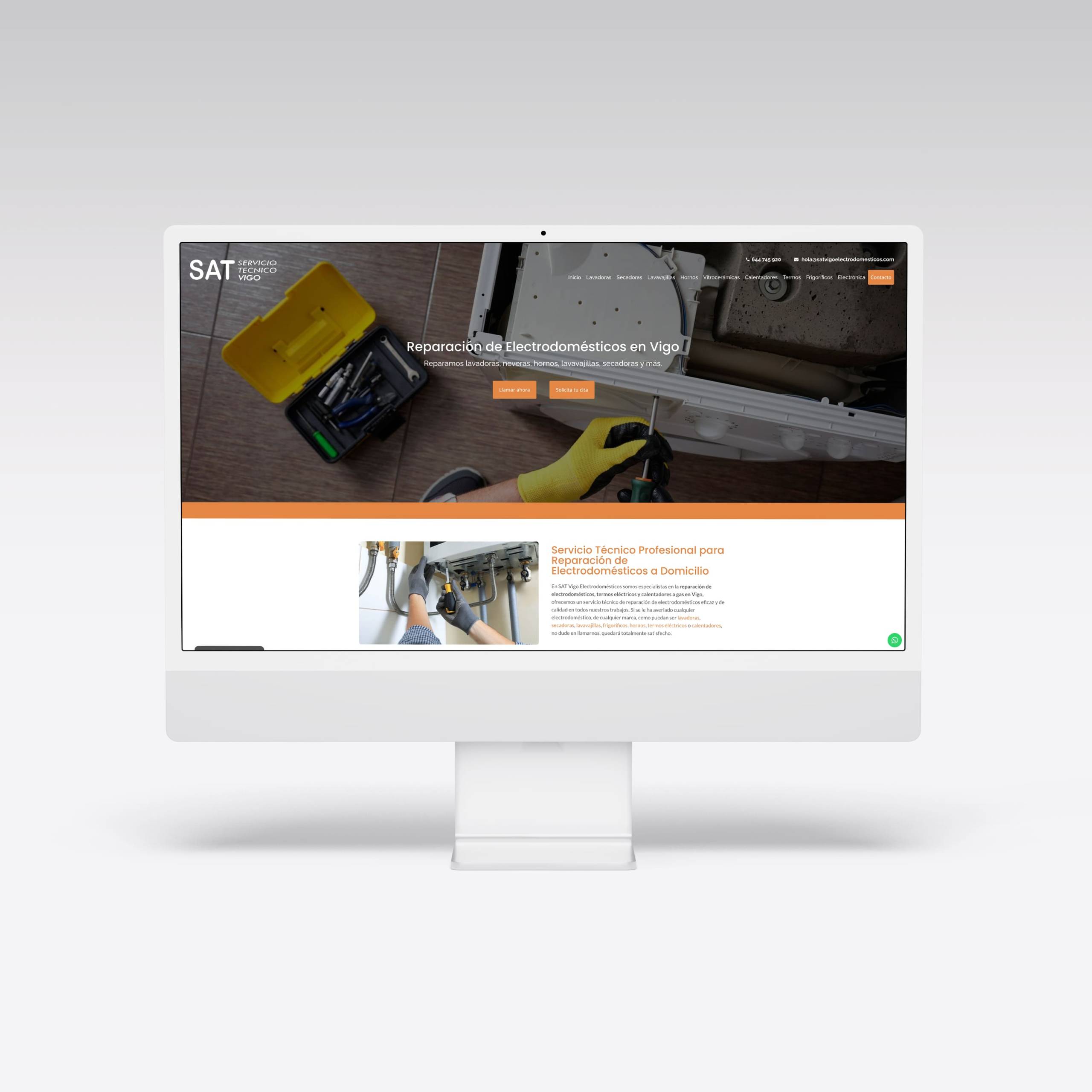 Web para SAT Vigo Electrodomésticos - Agarimo Comunicación