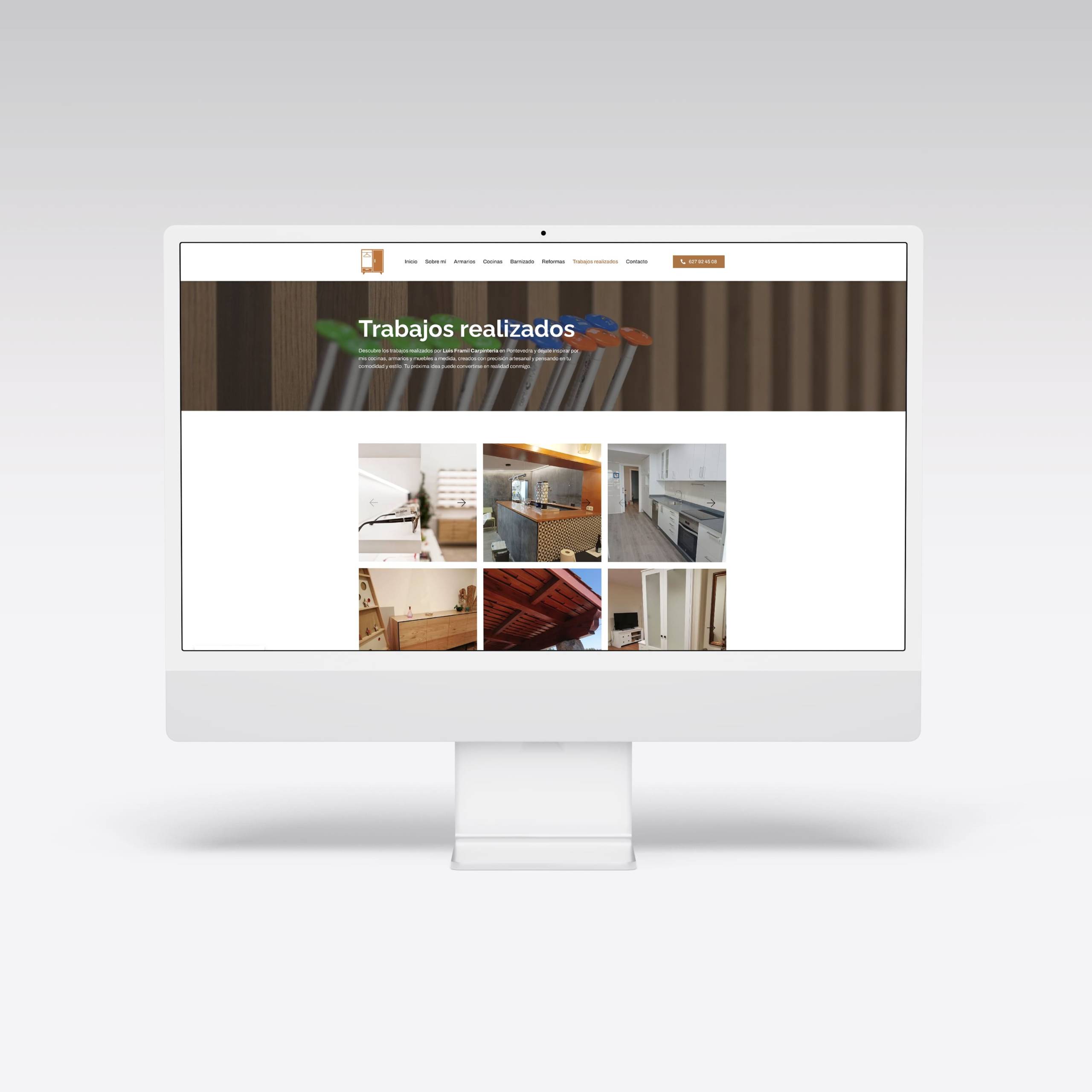 Web para Carpintería Luis Framil - Agarimo Comunicación
