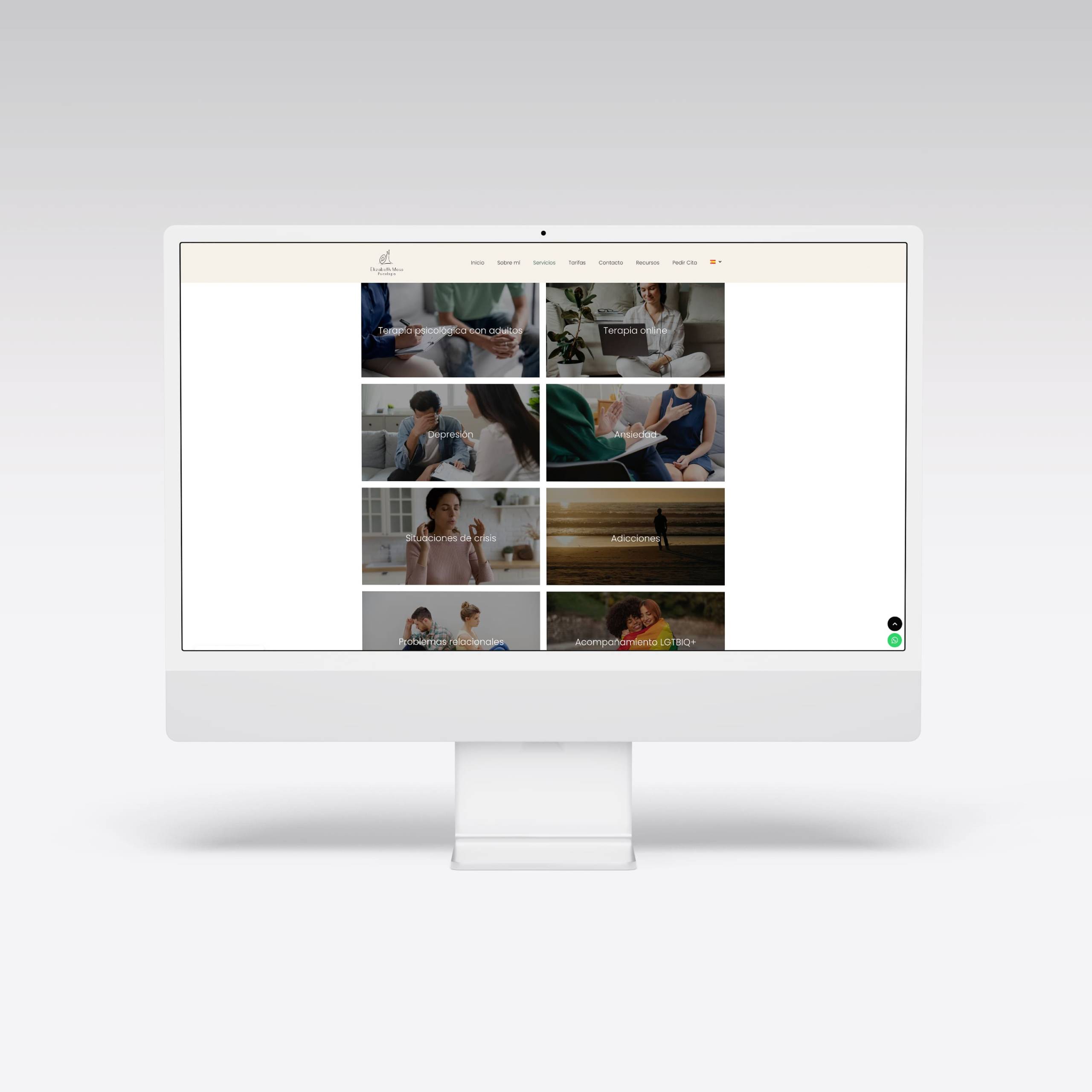 Web para Emoss Psicología - Agarimo Comunicación