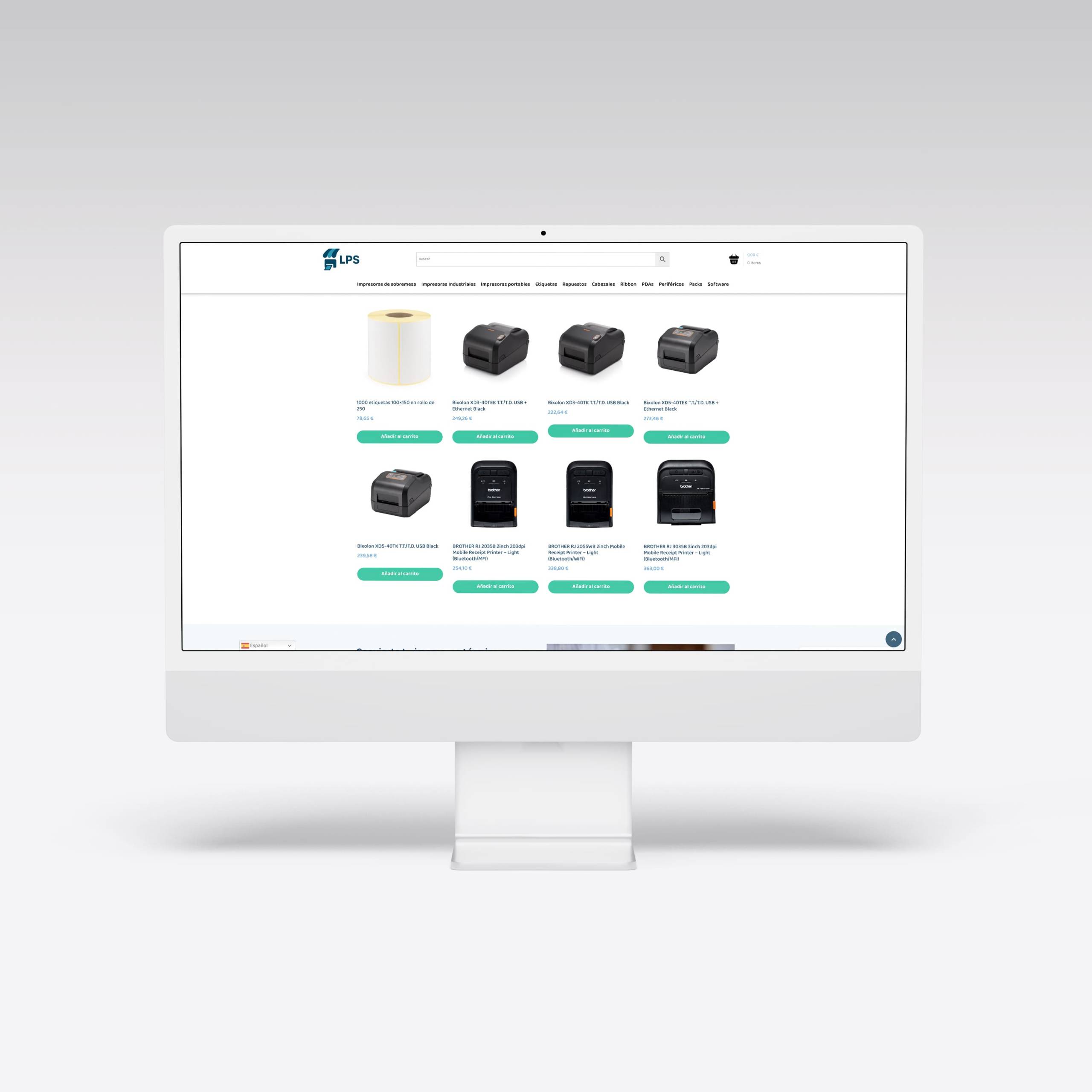 Web para Label Printer Store - Agarimo Comunicación