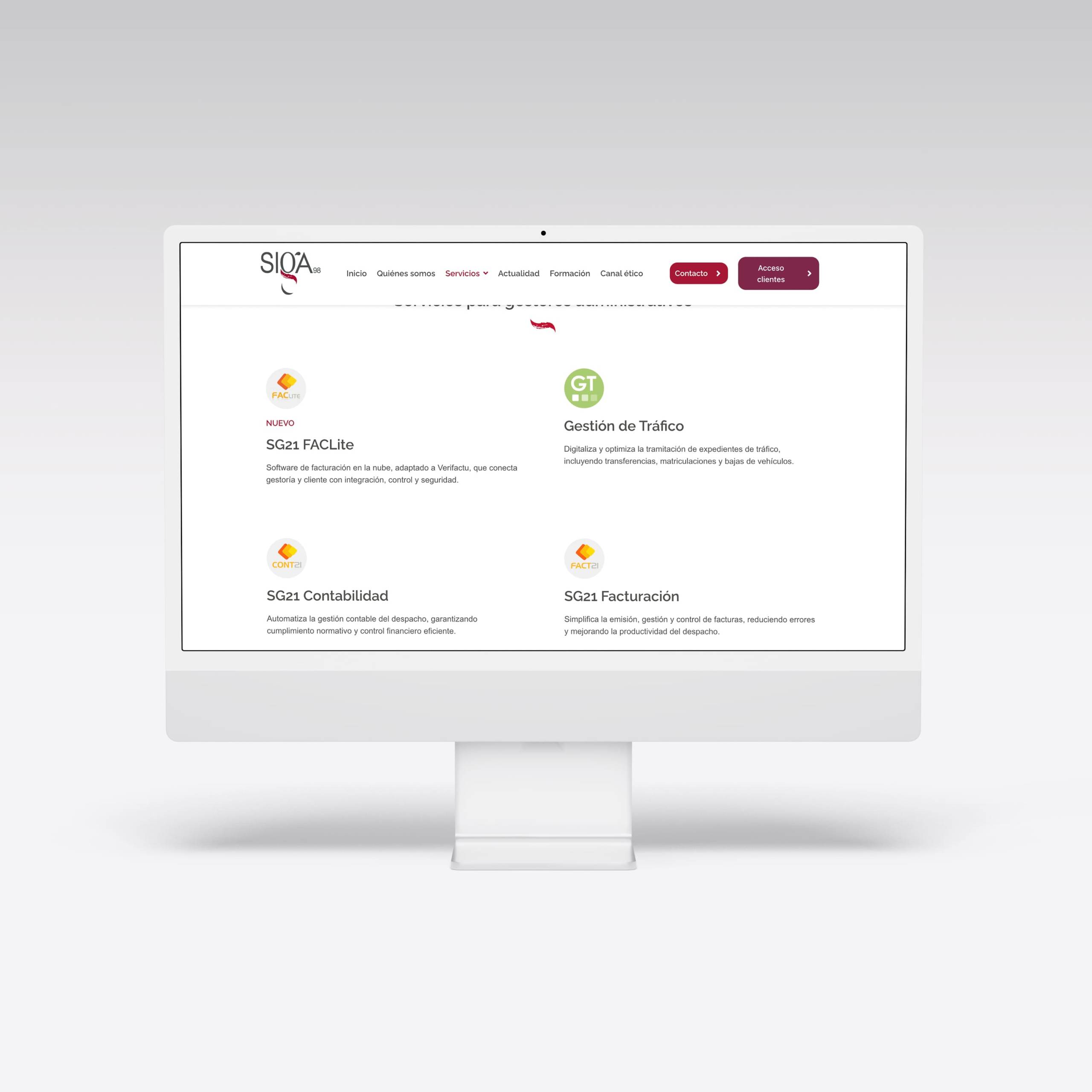 Web para SIGA98 - Agarimo Comunicación