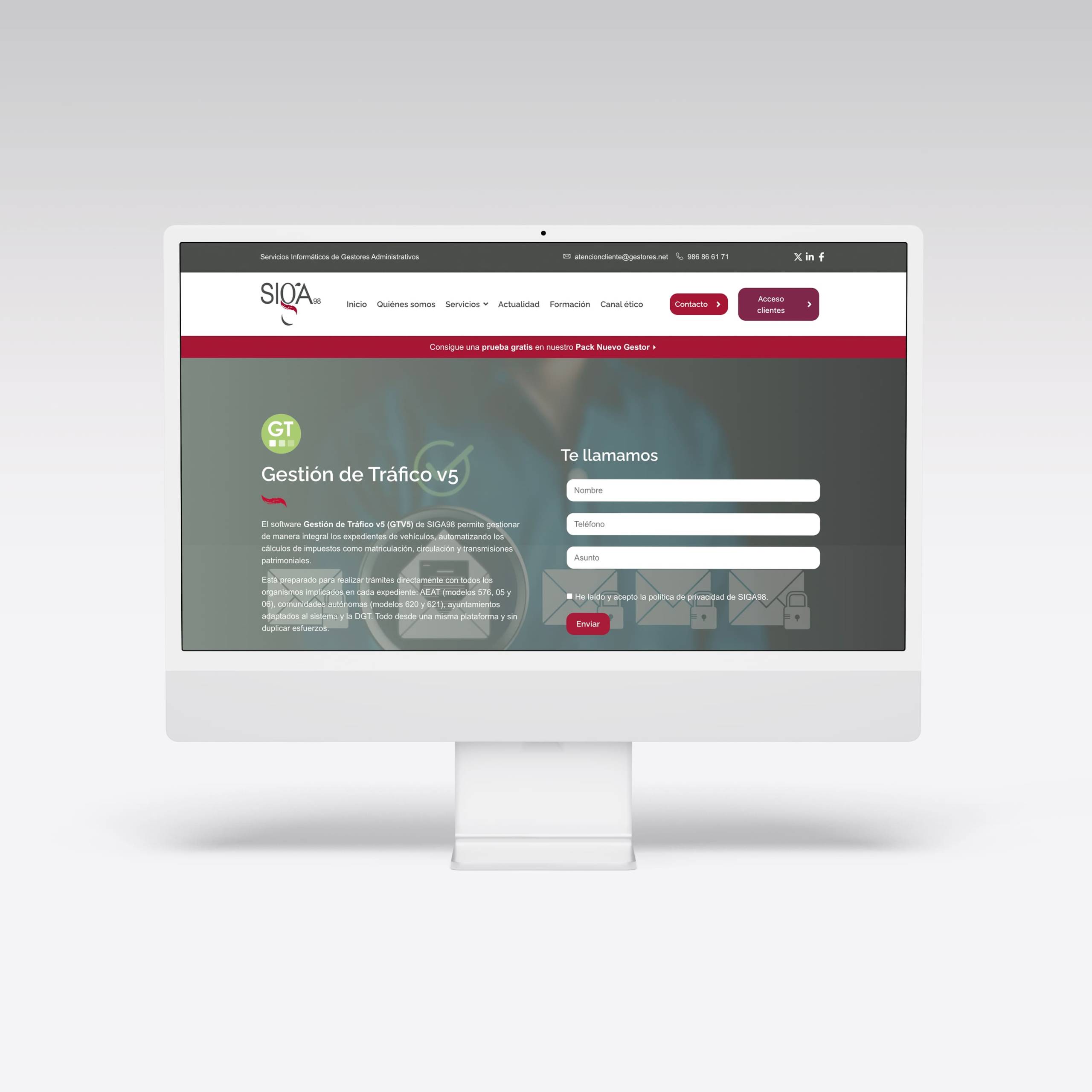 Web para SIGA98 - Agarimo Comunicación