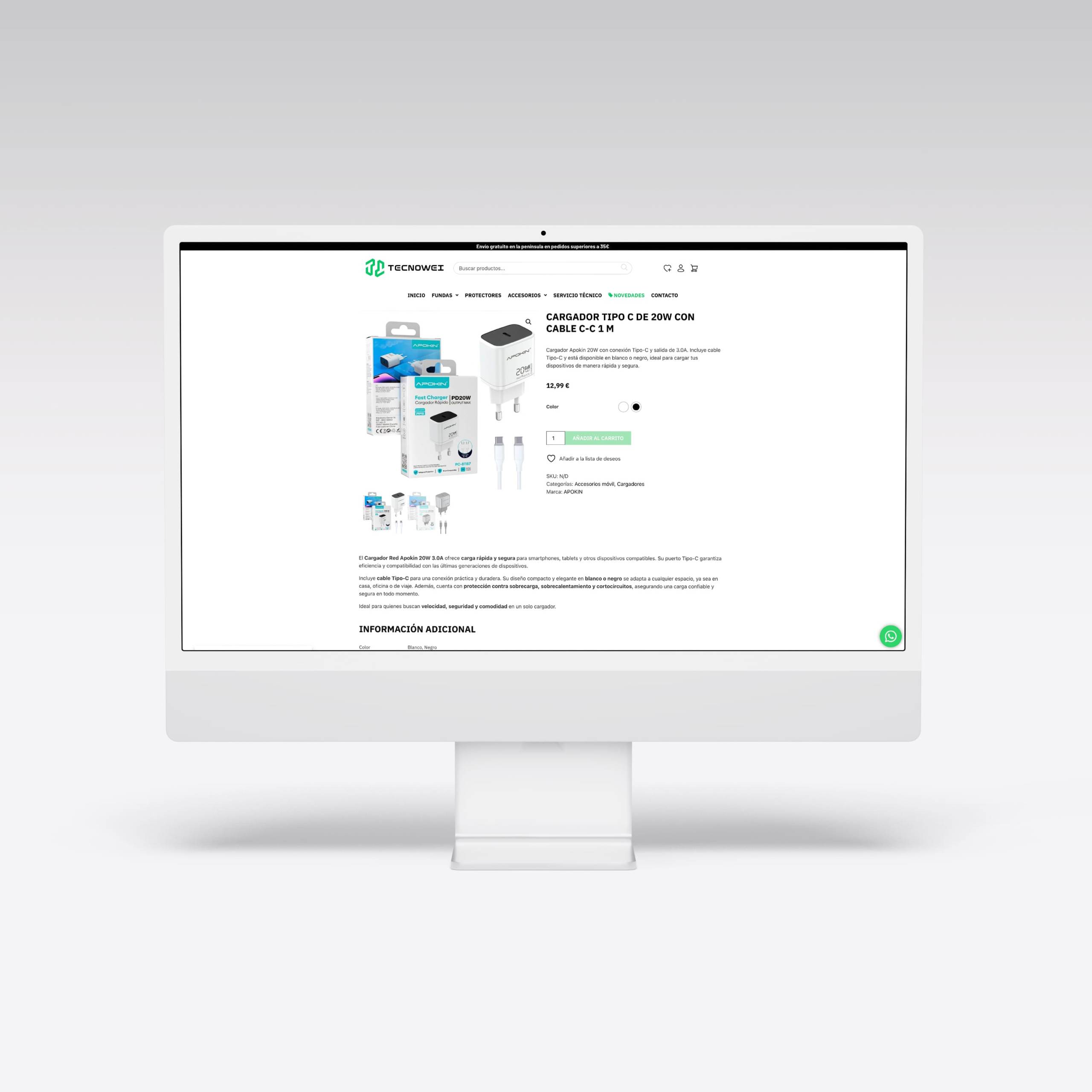 Web para Tecnowei - Agarimo Comunicación