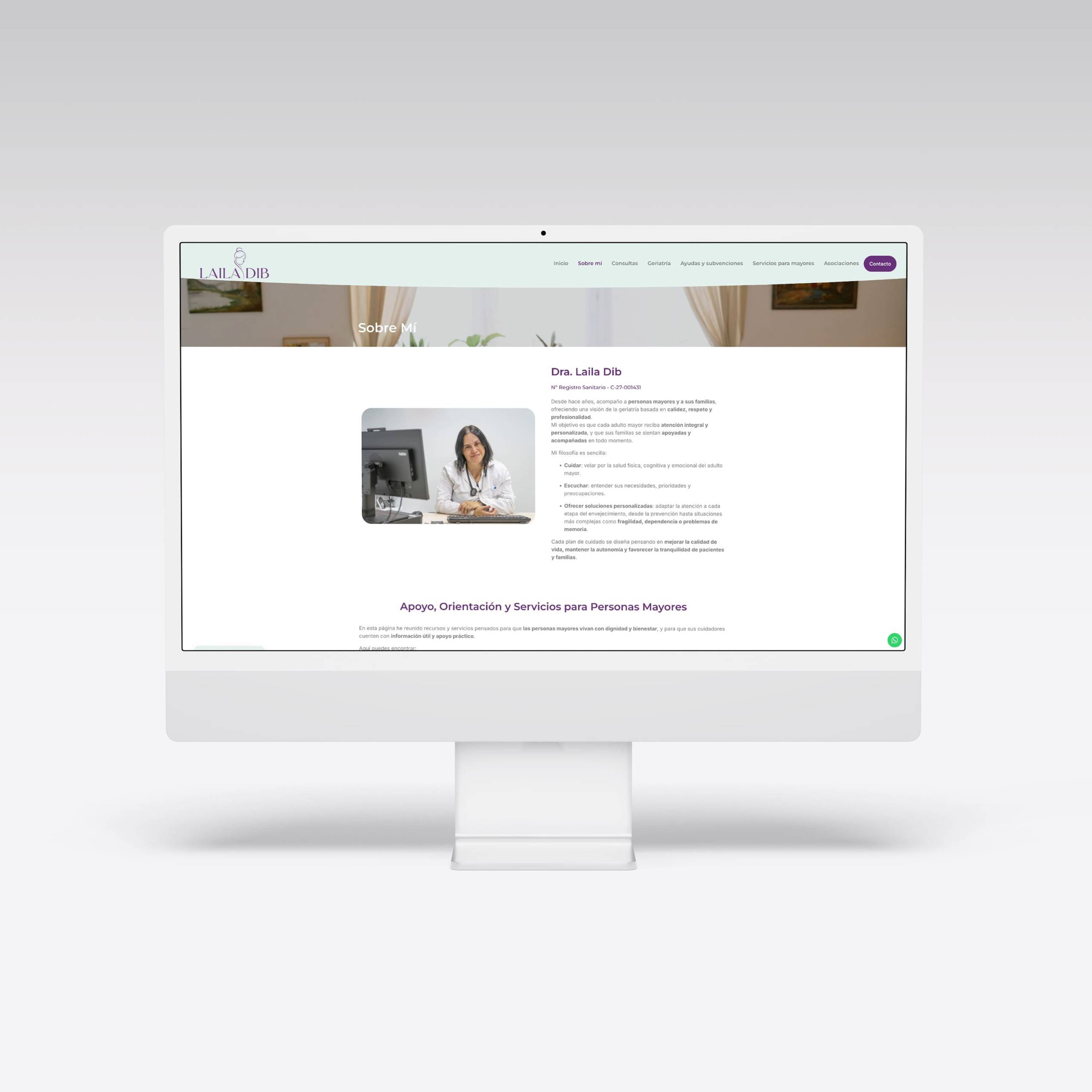 Web para Laila Dib - Agarimo Comunicación
