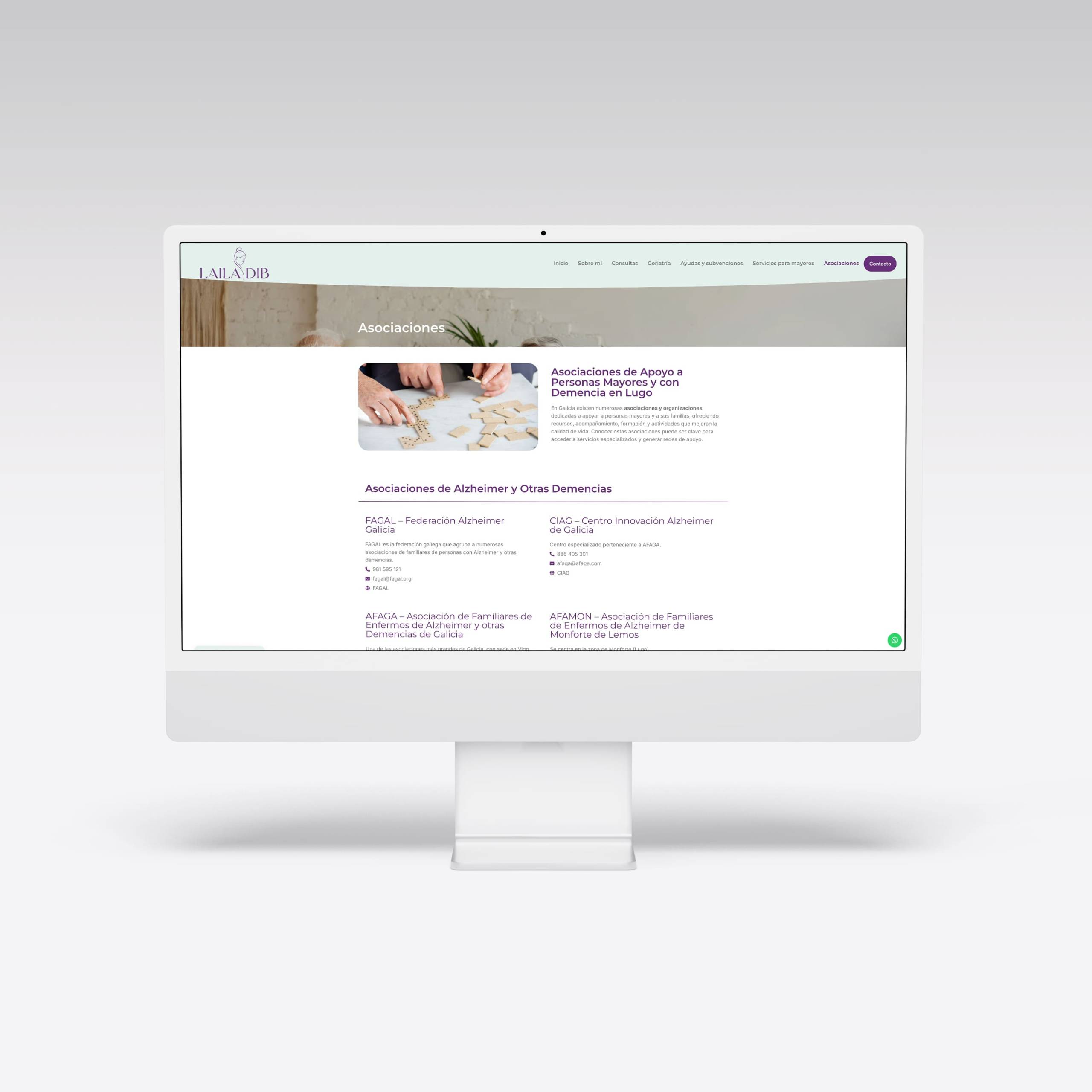 Web para Laila Dib - Agarimo Comunicación